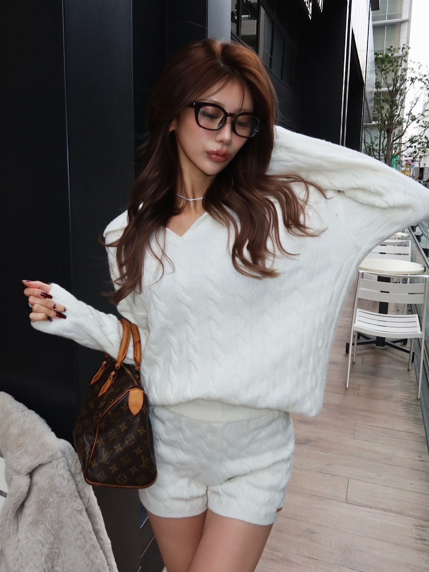 【予約】Cable skipper knit✕Knit shorts SET UP(1月下旬〜2月上旬発送予定)