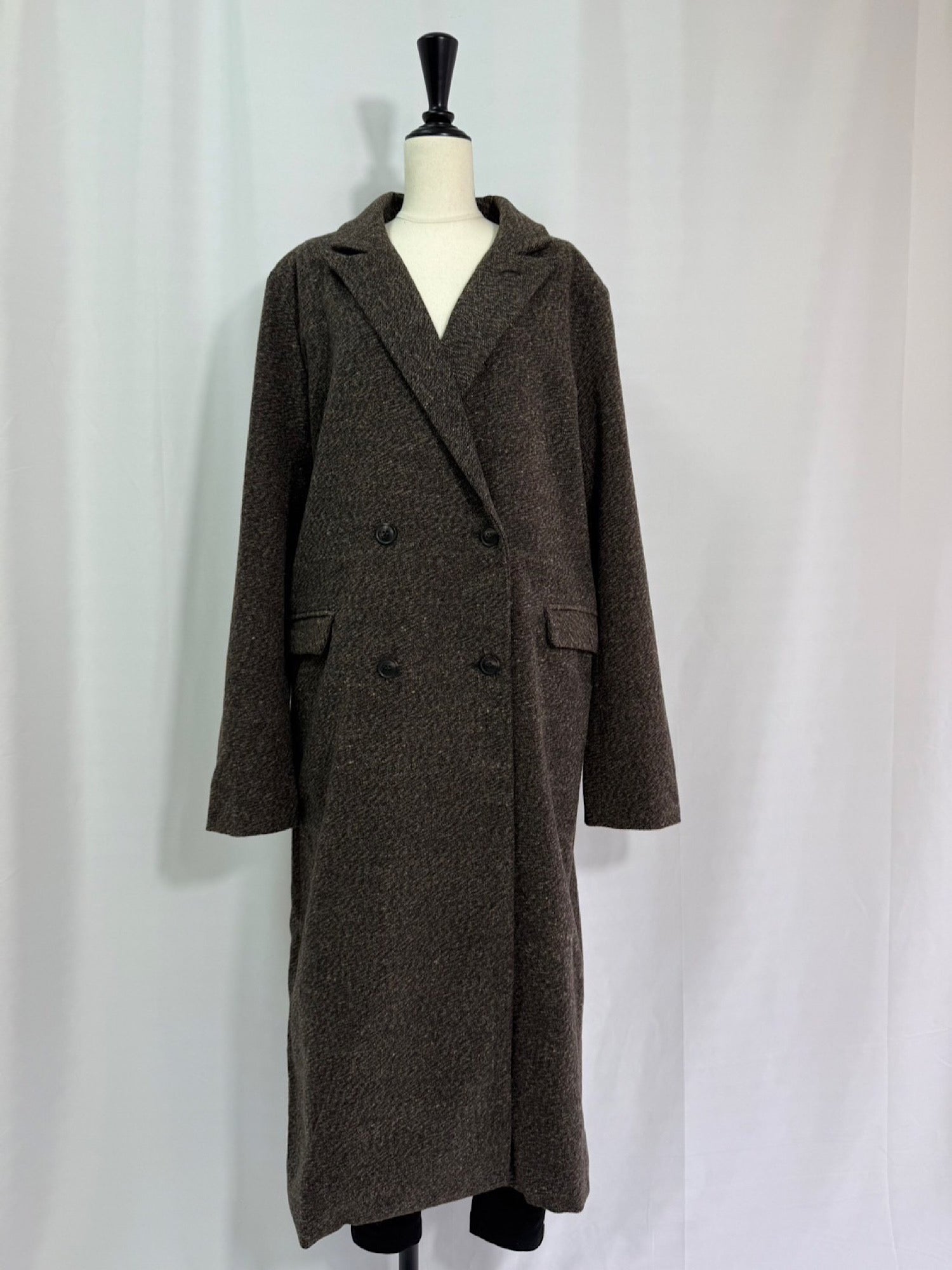 Double breasted maxi coat