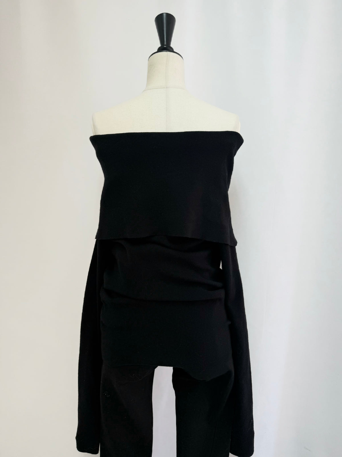 Loose flap off shoulder knit