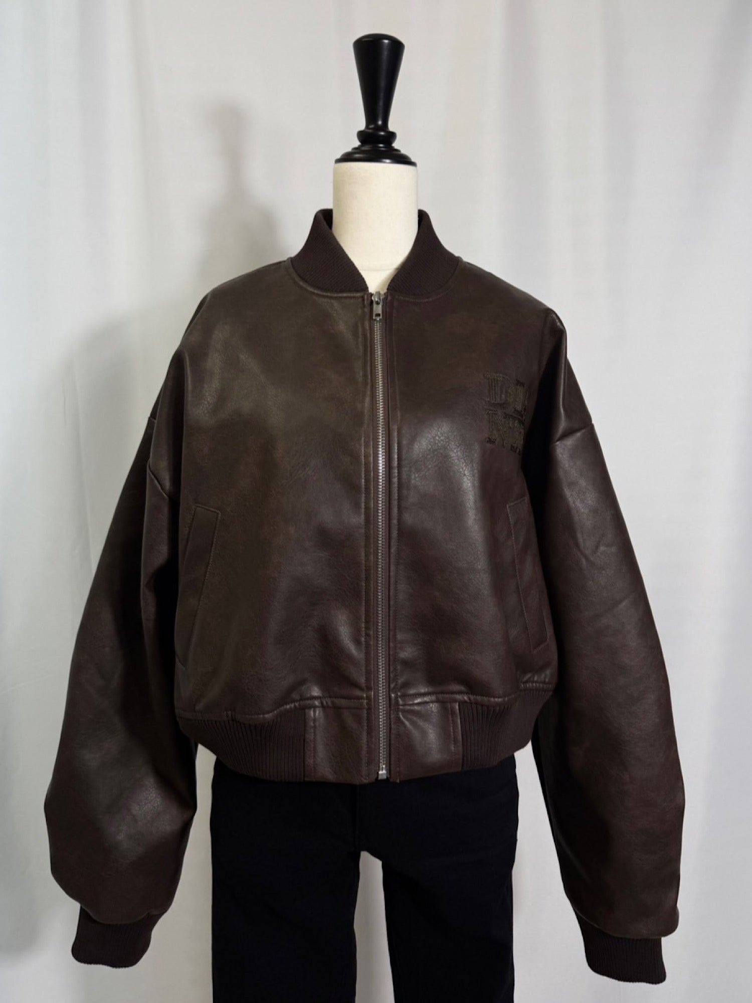 DD studs eco leather blouson