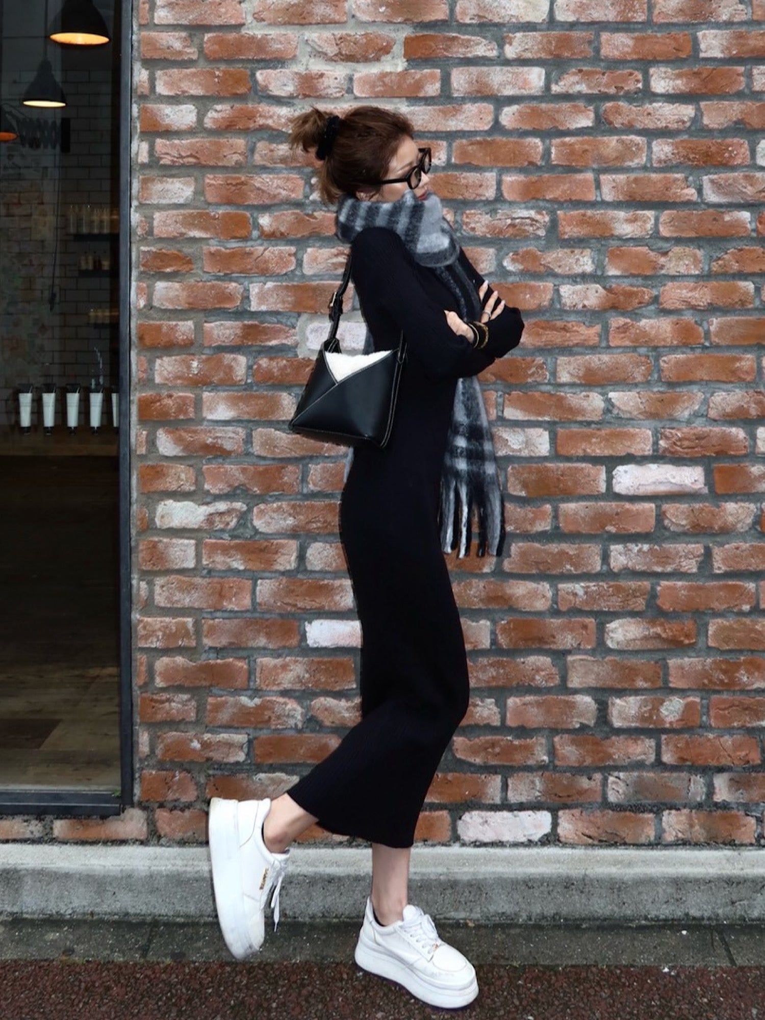 【予約】Shaggy check volume stall/muffler(12月中旬〜下旬発送予定)