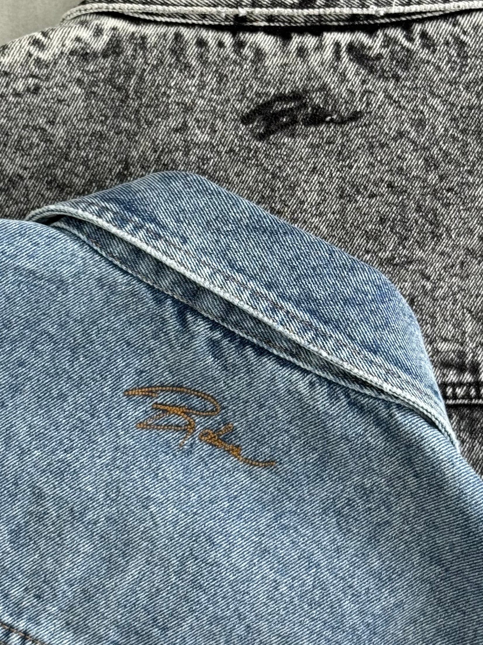 Fade denim zip up jacket