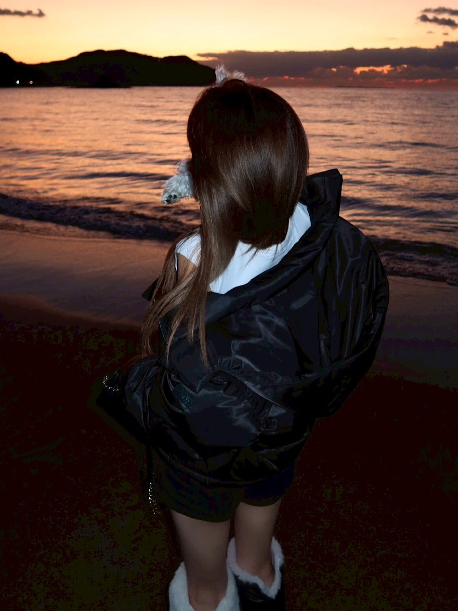 Luster hoodie eco down jacket