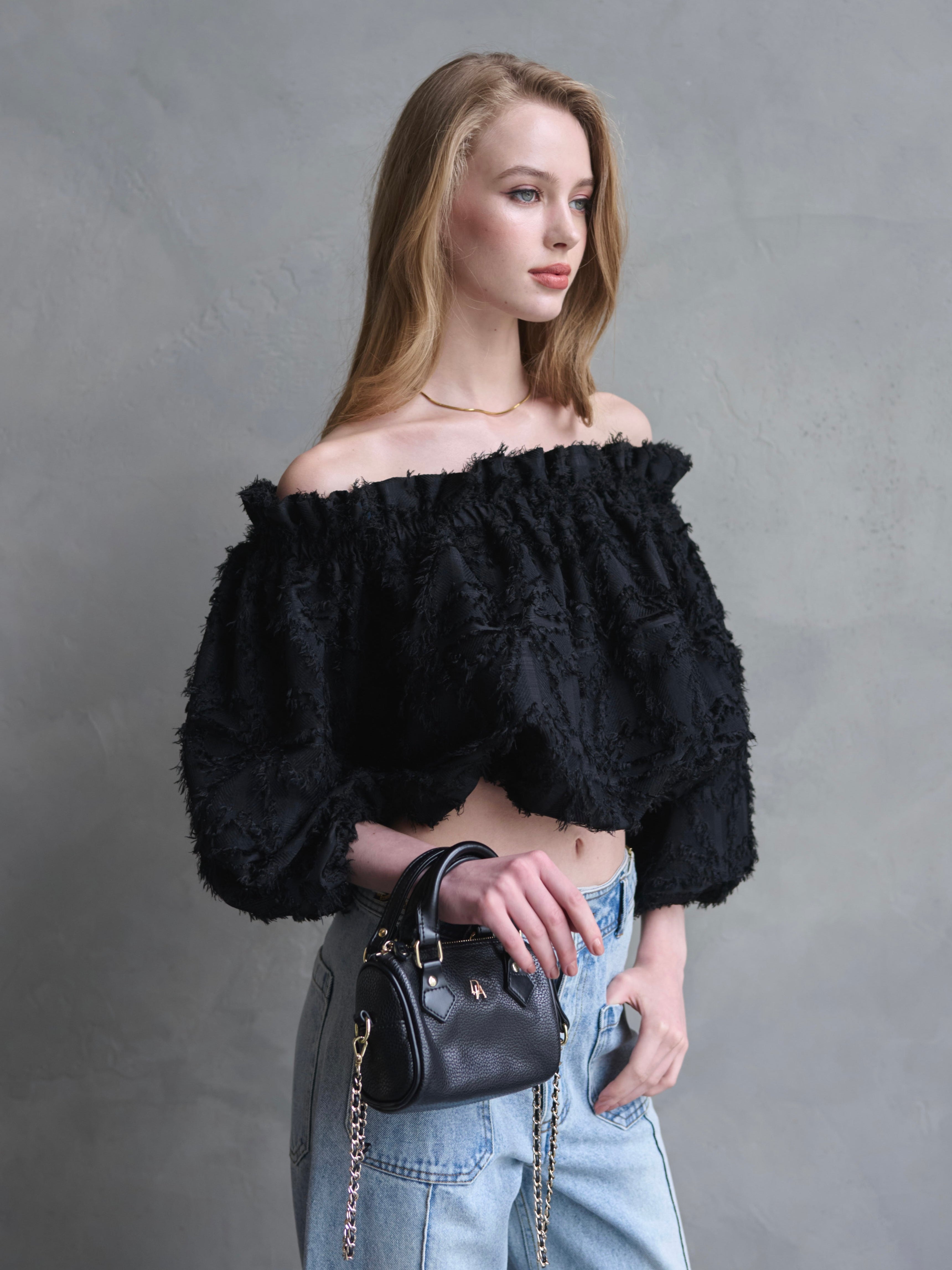 Geometric off-shoulder blouse | DIANTÉ (ディアンテ)公式通販サイト