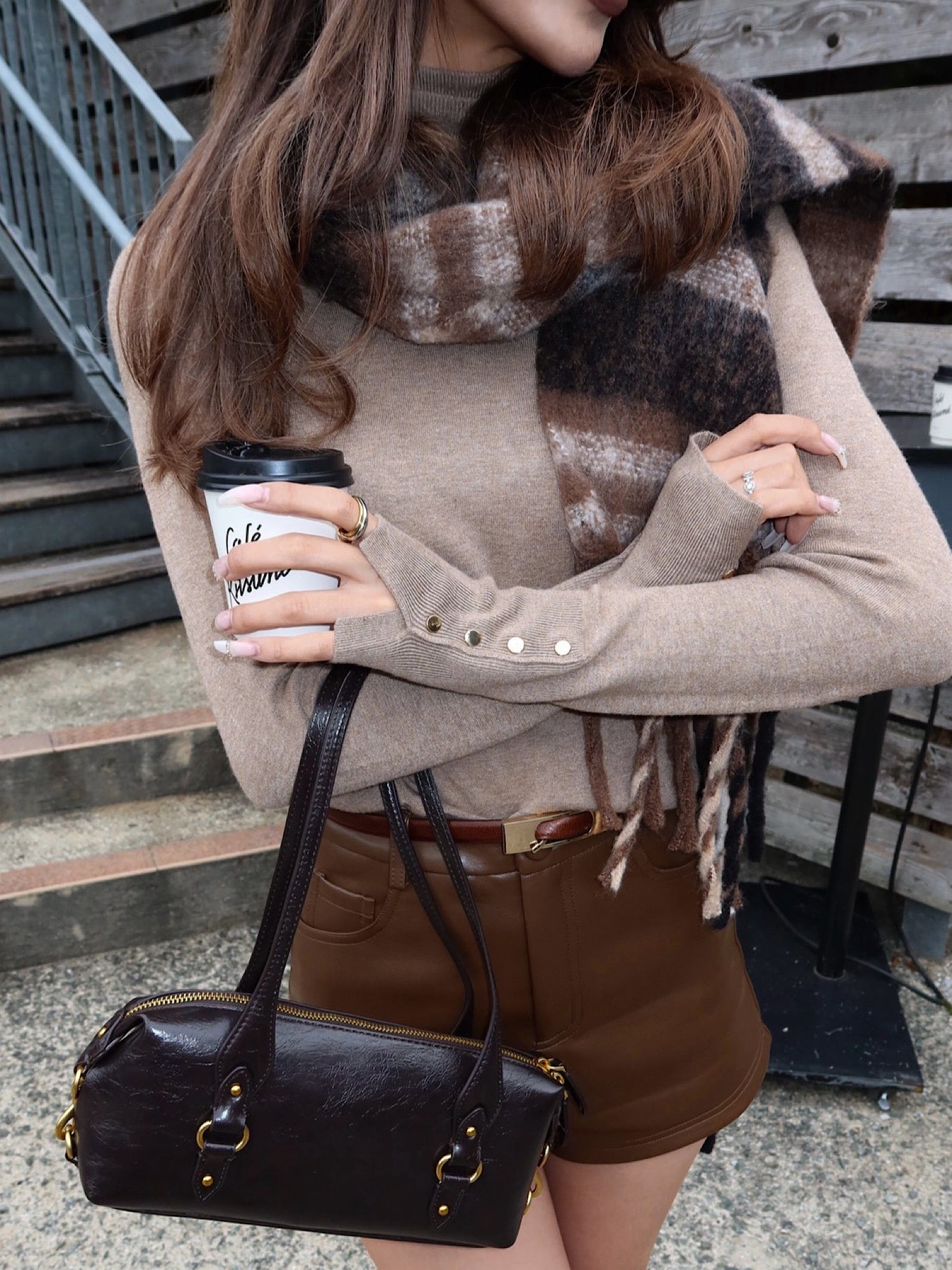 【予約】Eco leather minimal shorts(BLK S 12月下旬〜1月上旬発送予定)