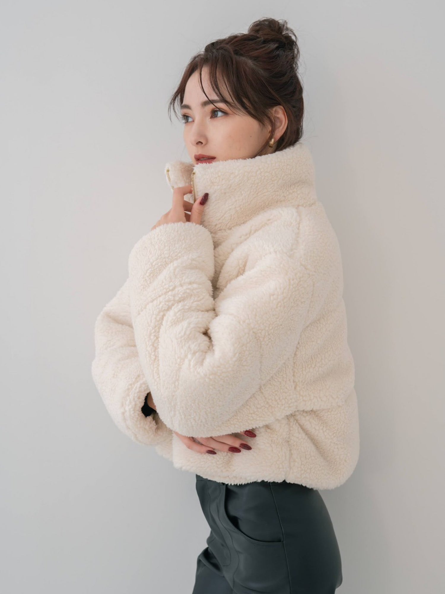 【予約】Fluffy boa puffy jacket(12月中旬～下旬発送予定)