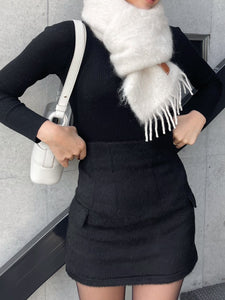 Shaggy mini skirt (SET UP着用可）