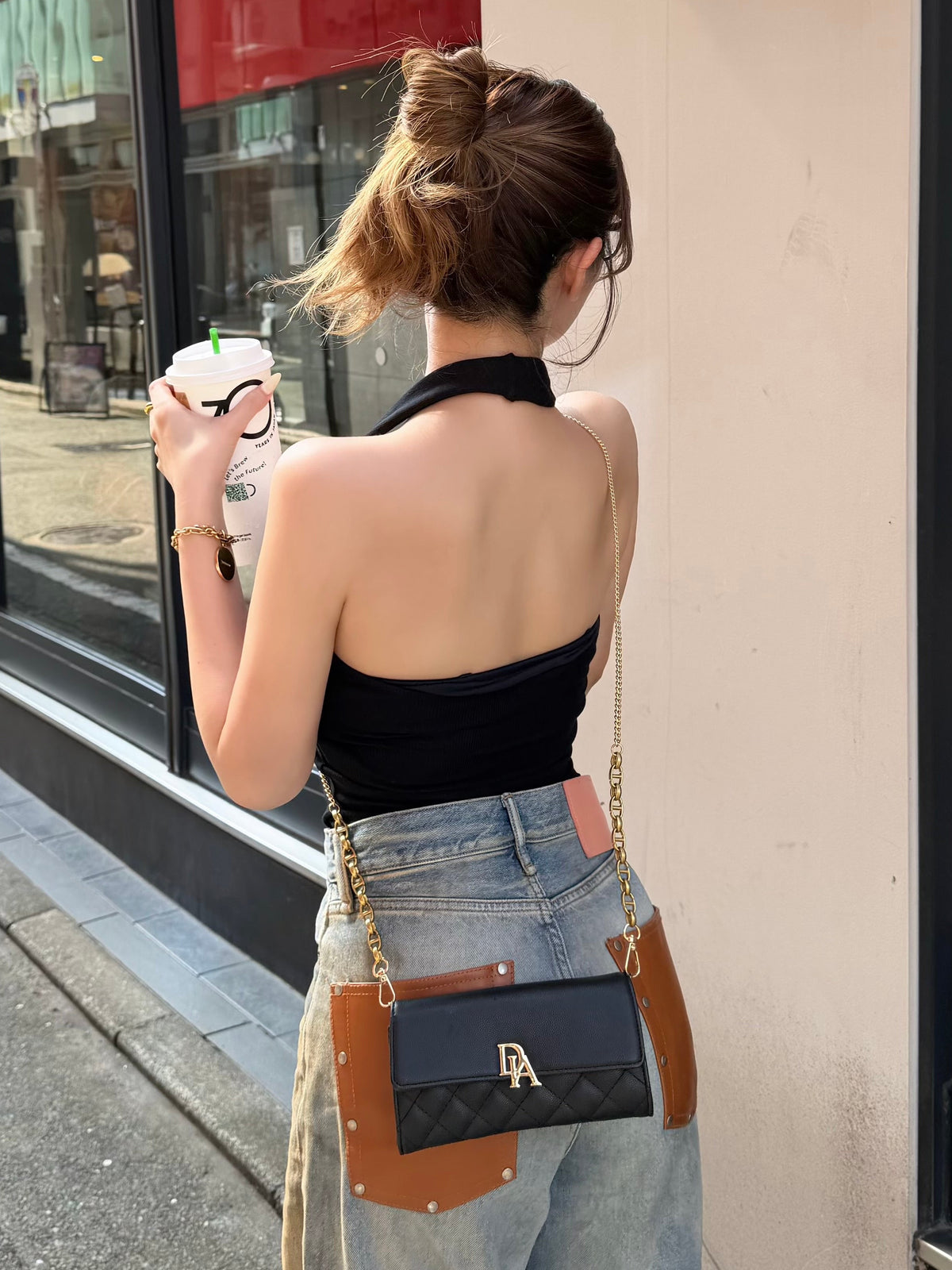 DIA buckle shoulder bag
