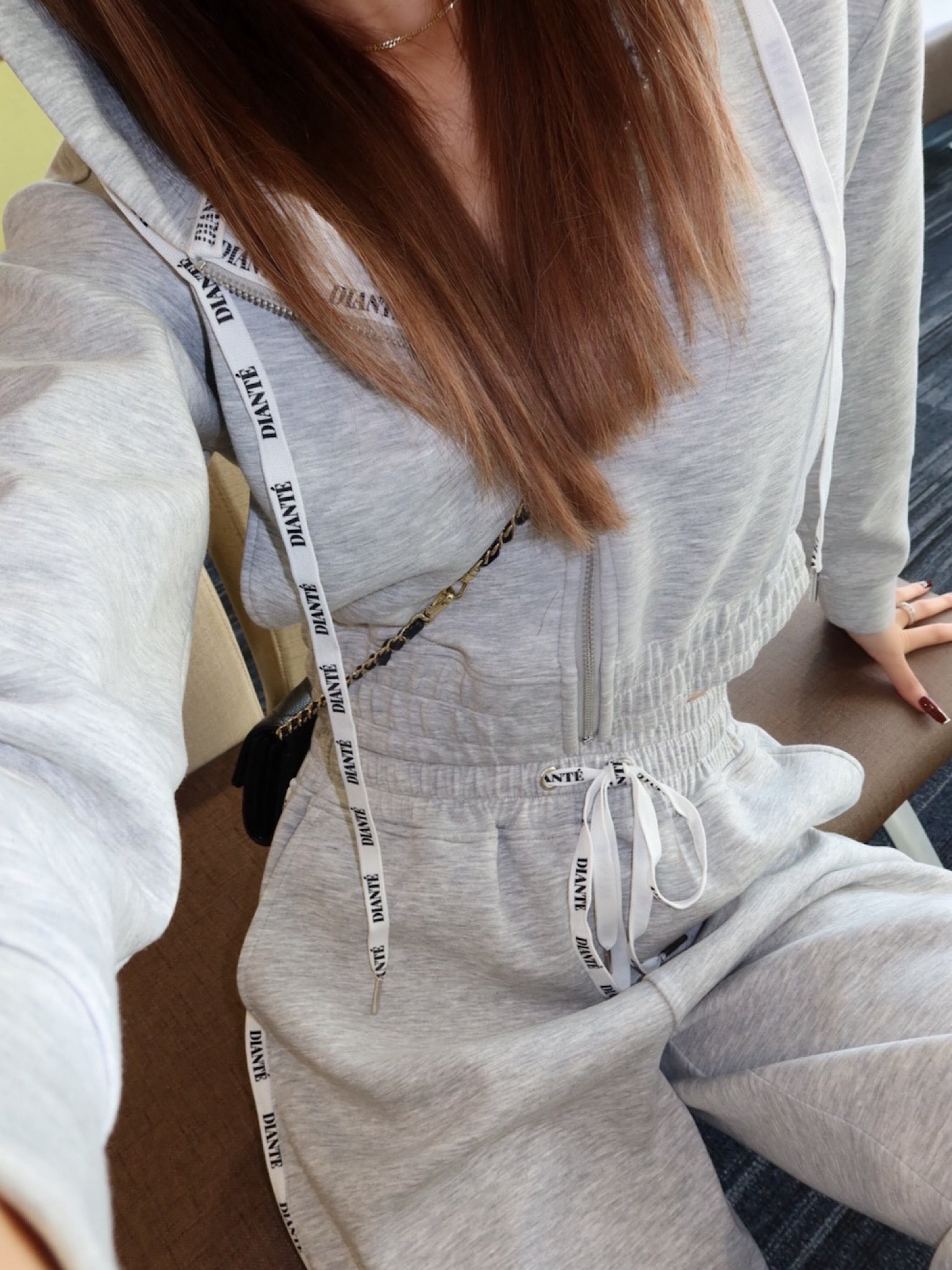 Logo tape zip up hoodie sweat | DIANTÉ (ディアンテ)公式通販サイト