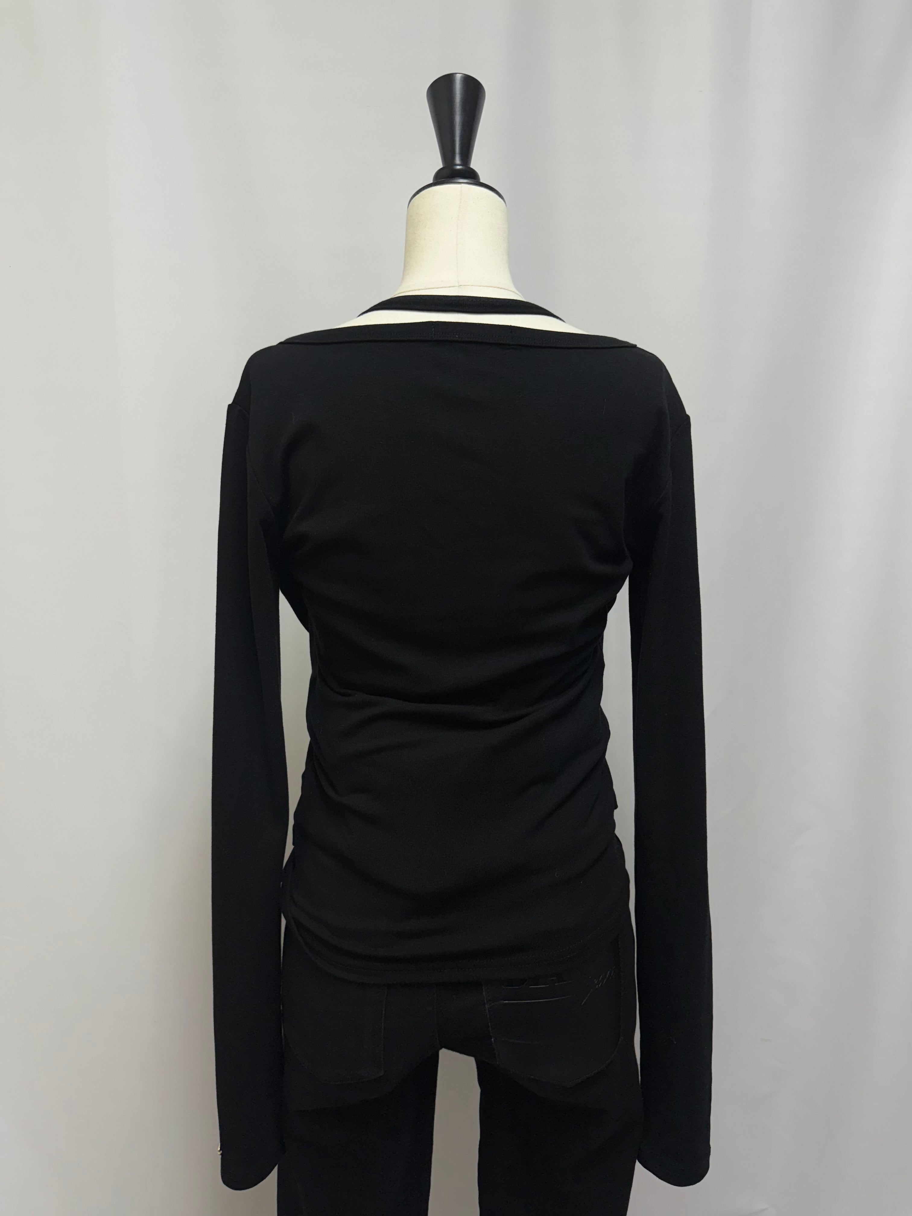 【予約】Cardigan docking halter neck tops(3月中旬〜下旬発送予定)