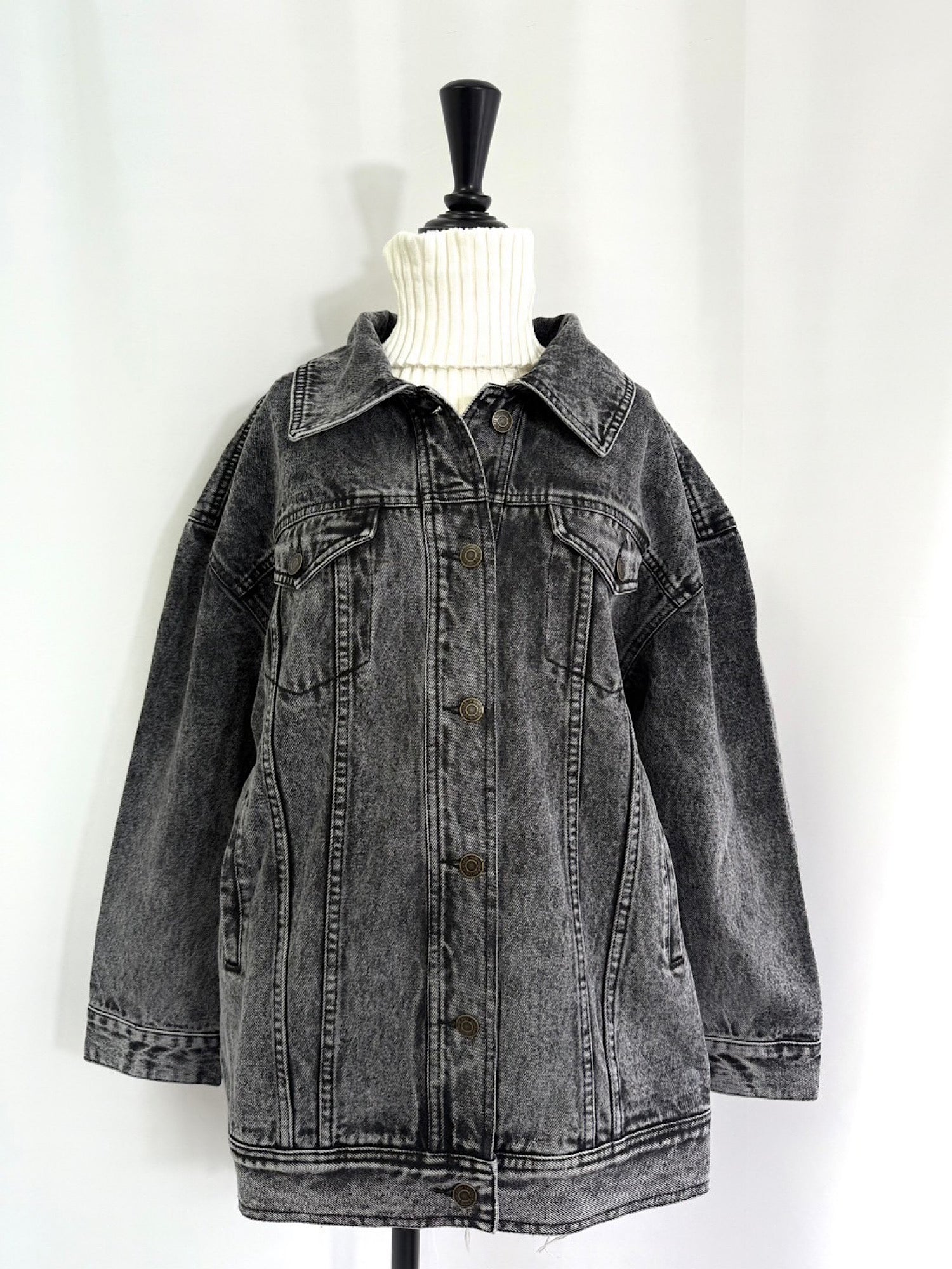 Chemical wash denim jacket（SET UP着用可）