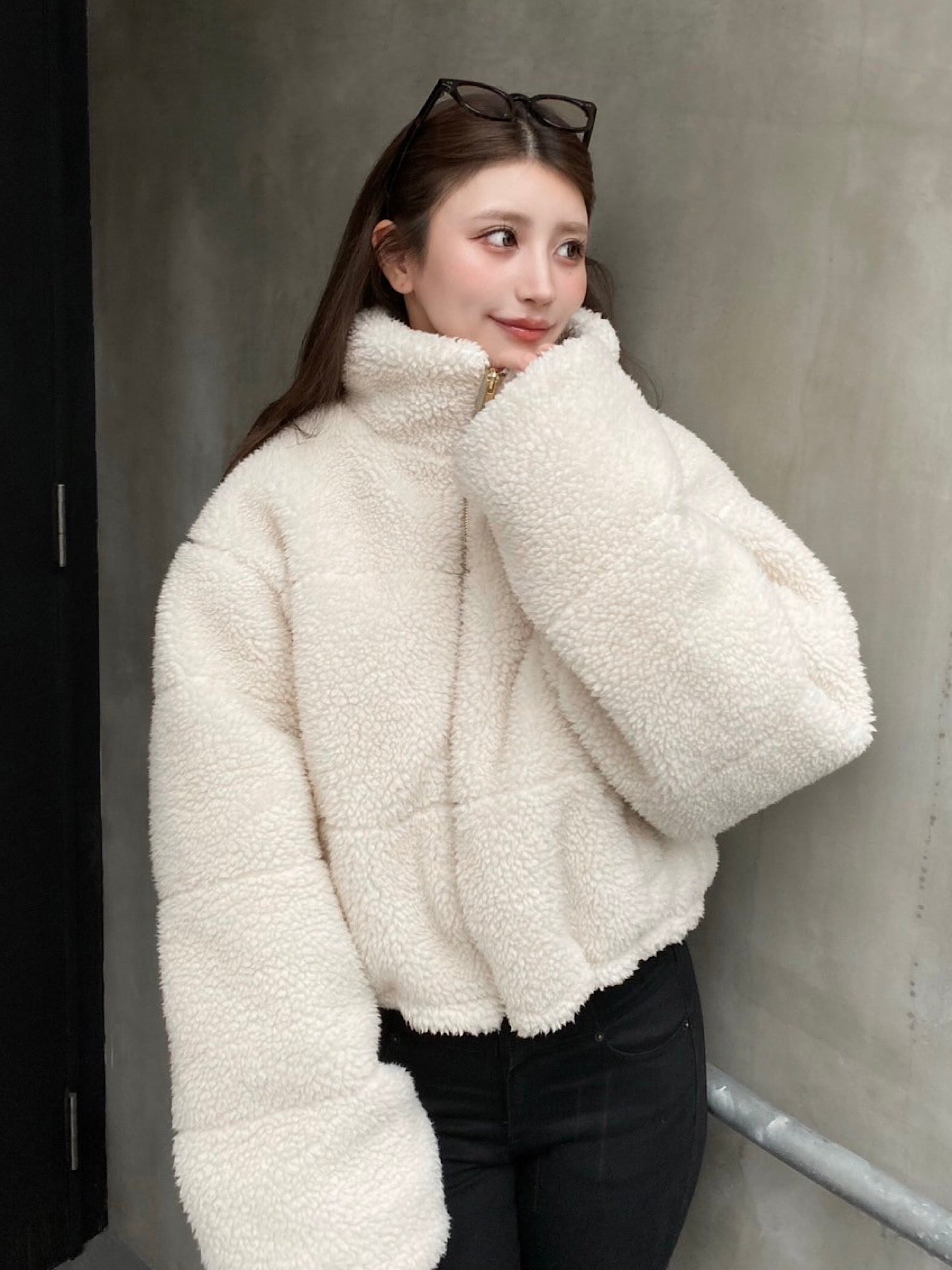 【予約】Fluffy boa puffy jacket(12月中旬～下旬発送予定)