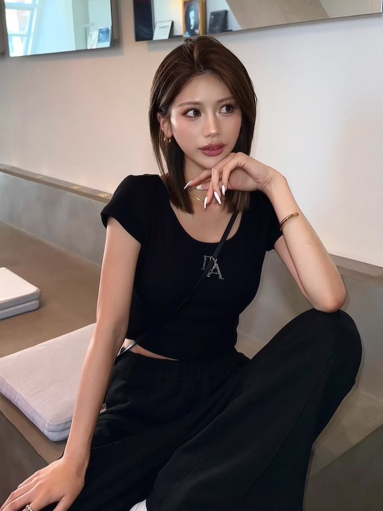 Glitter logo cropped Tee | DIANTÉ (ディアンテ)公式通販サイト
