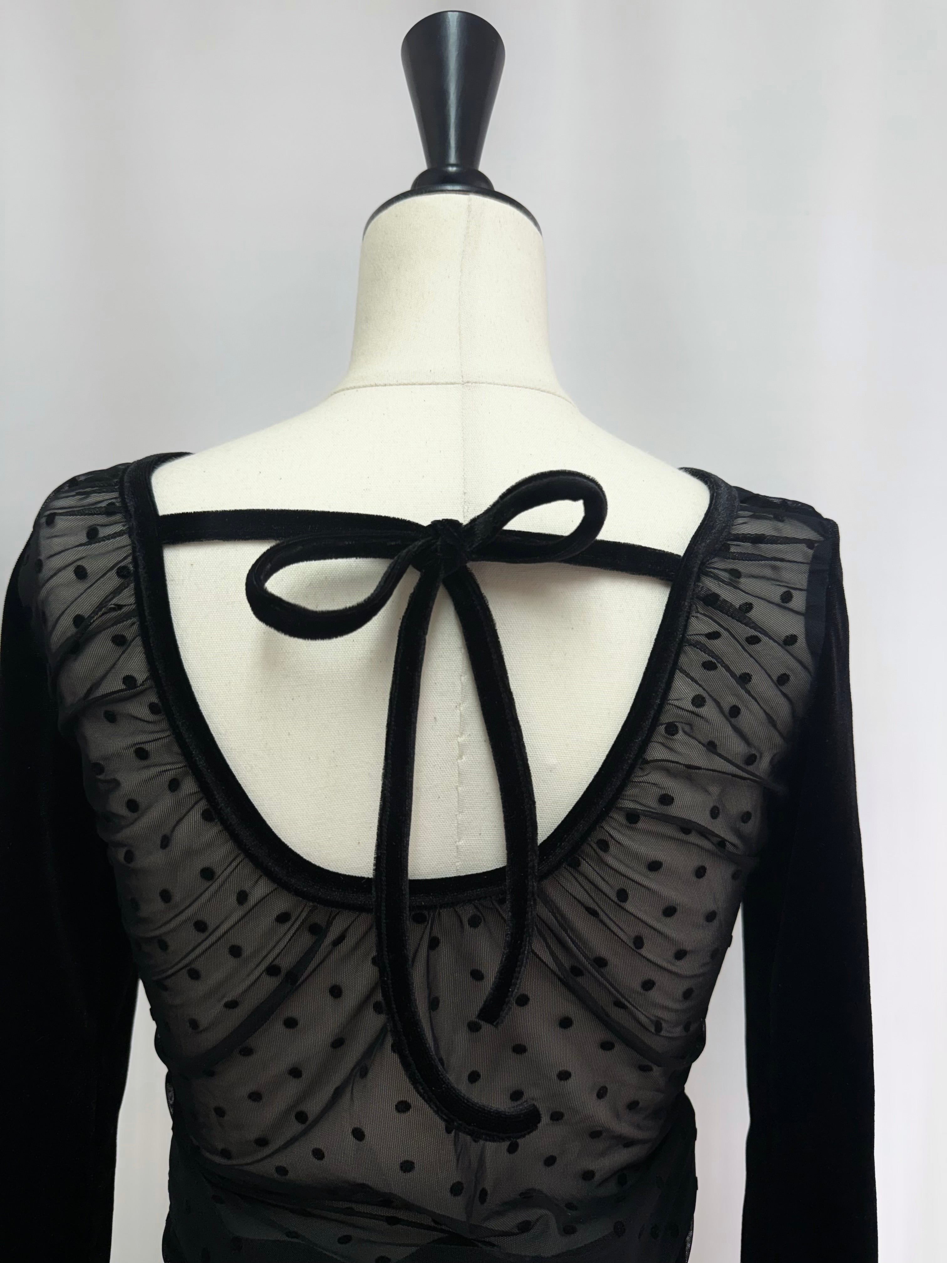 【予約】Back sheer velor tops(9月上旬発送予定)