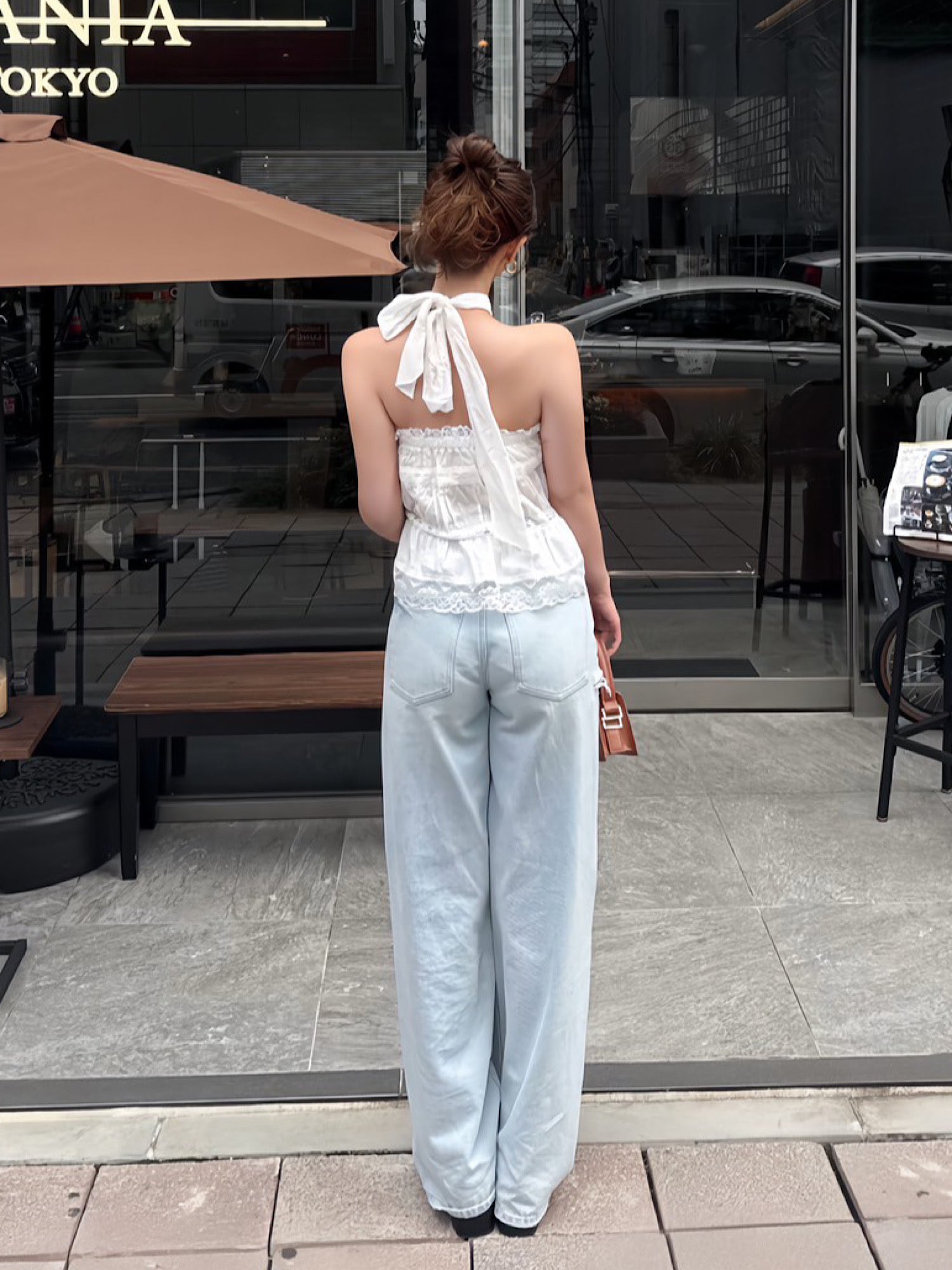 Embroidery damage denim