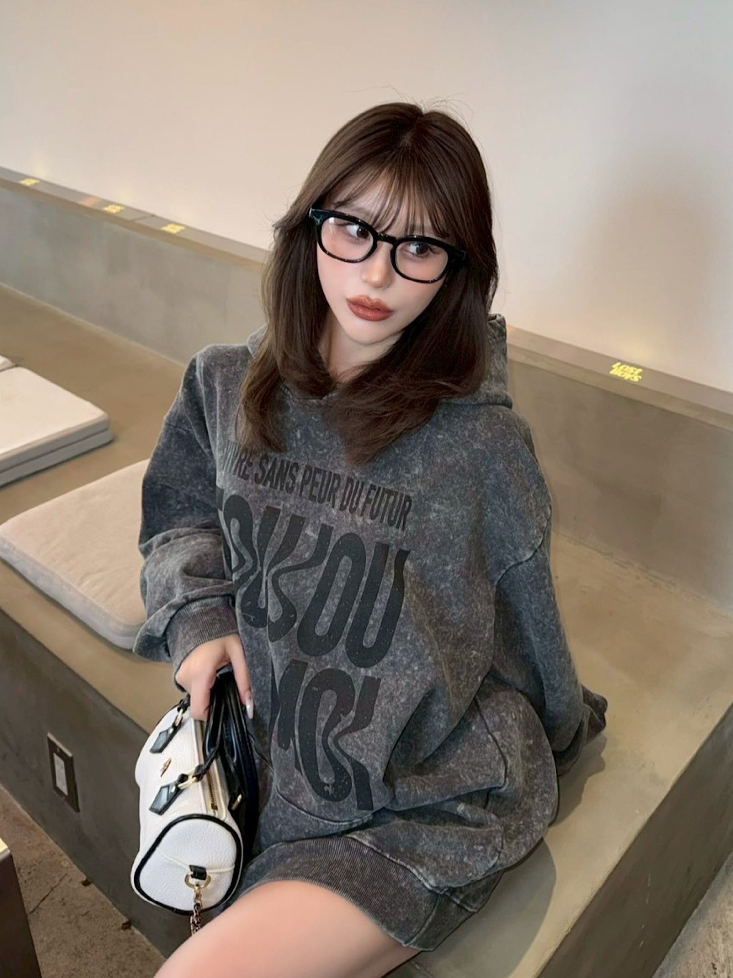 Pigment message sweat hoodie