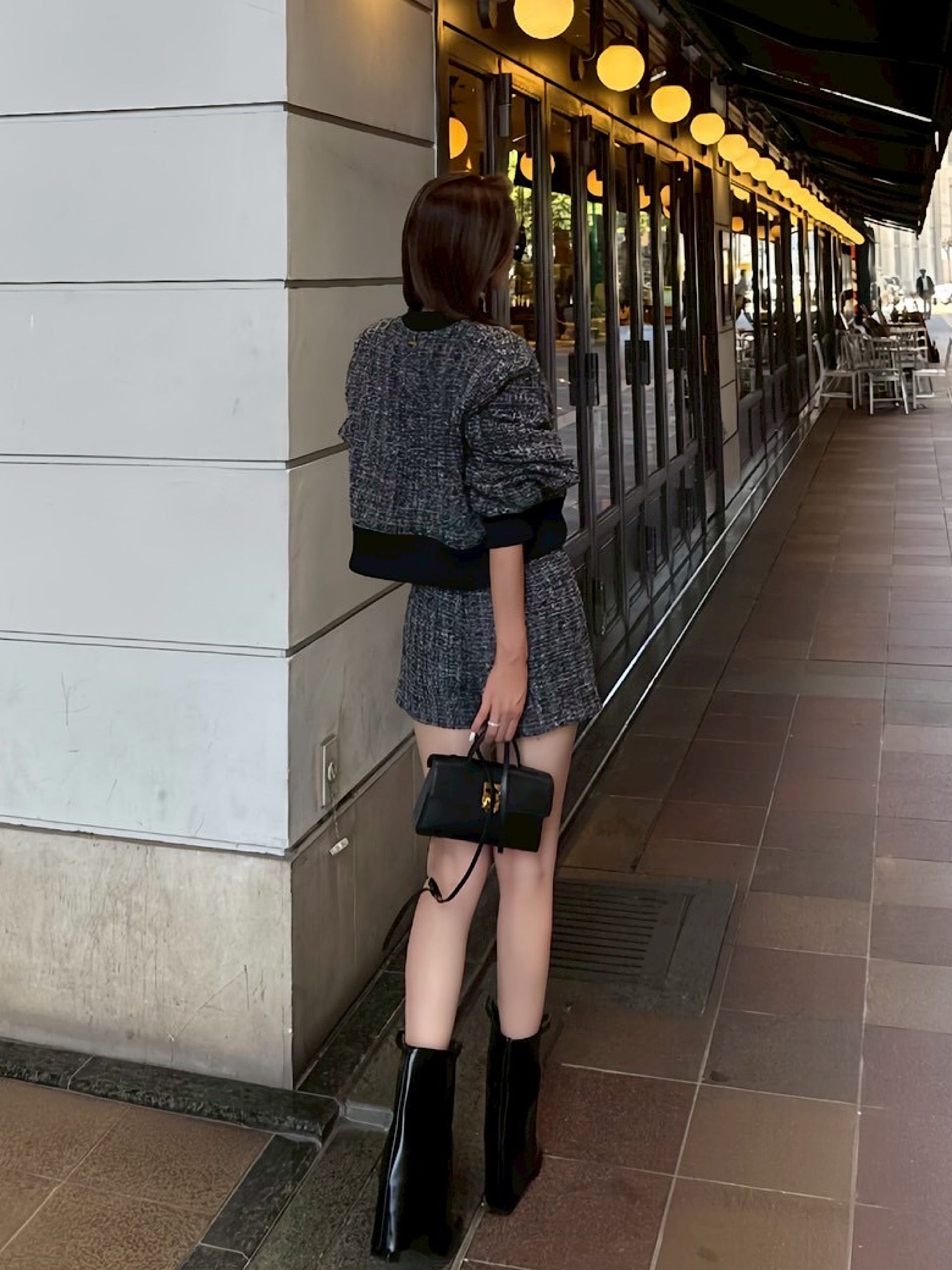 Classic tweed blouson