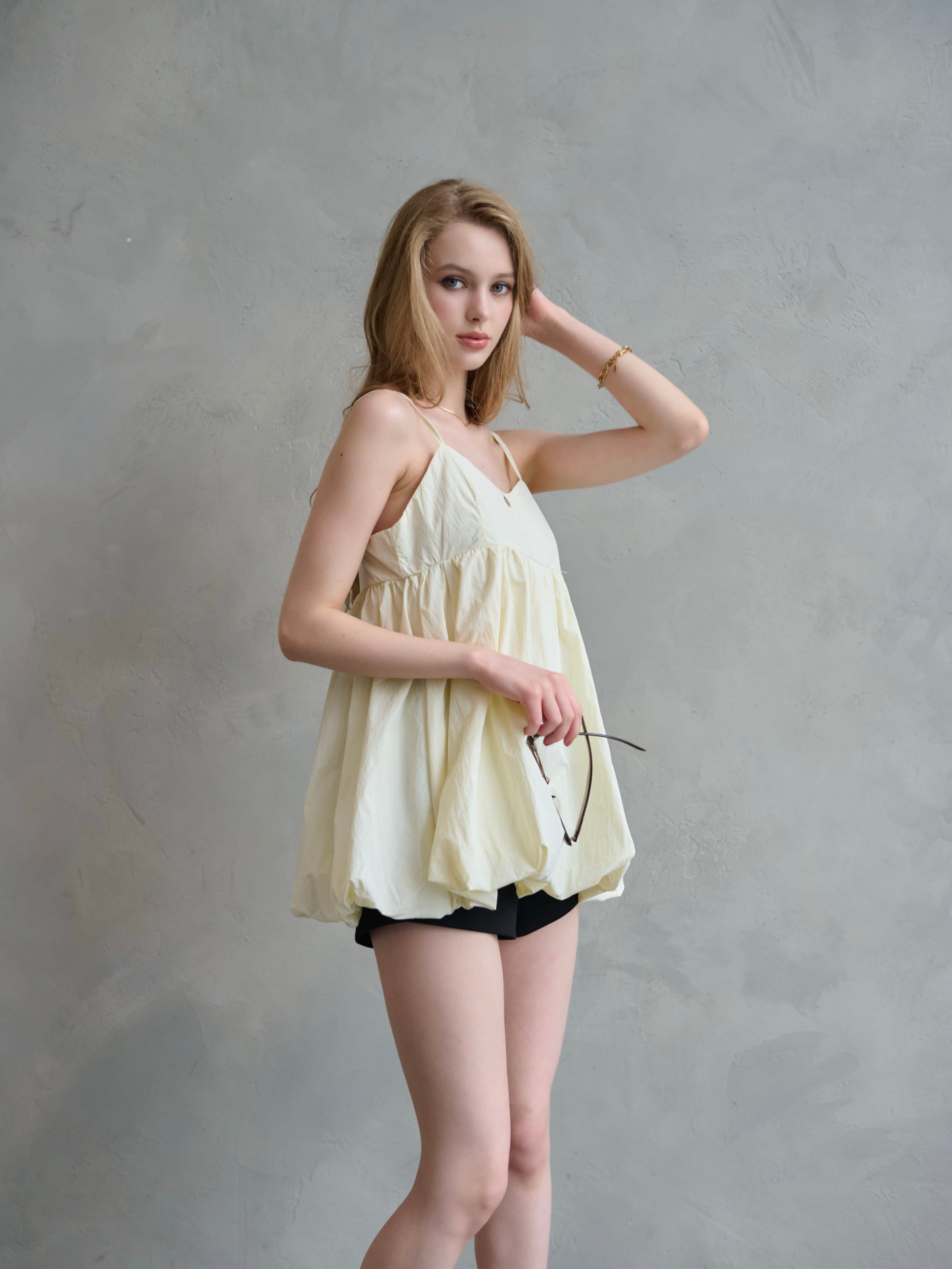 Balloon camisole mini dress
