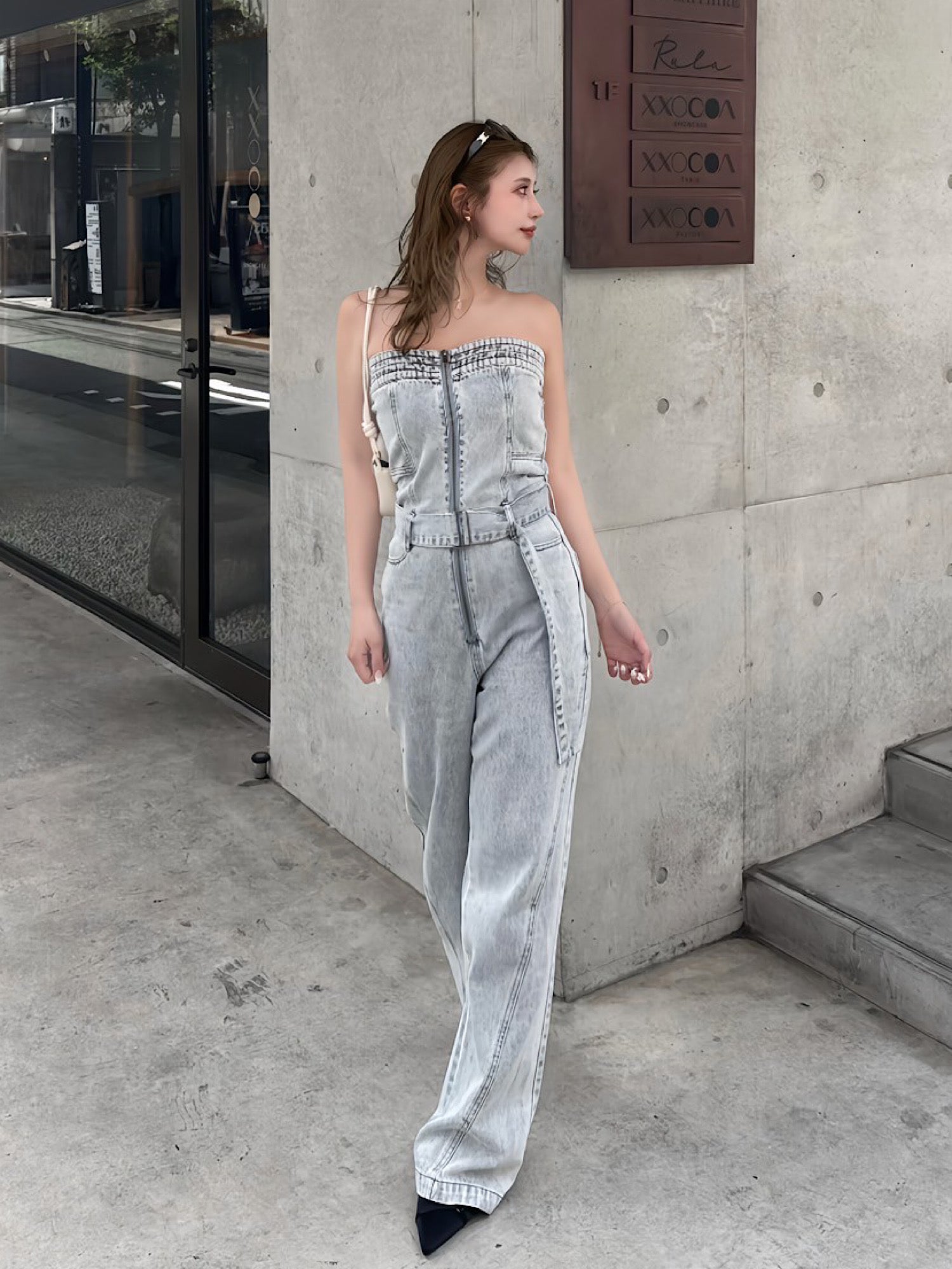 DIANTE⭐︎デニムオールインワン Belted denim all in one | DIANTÉ (ディアンテ)公式通販サイト