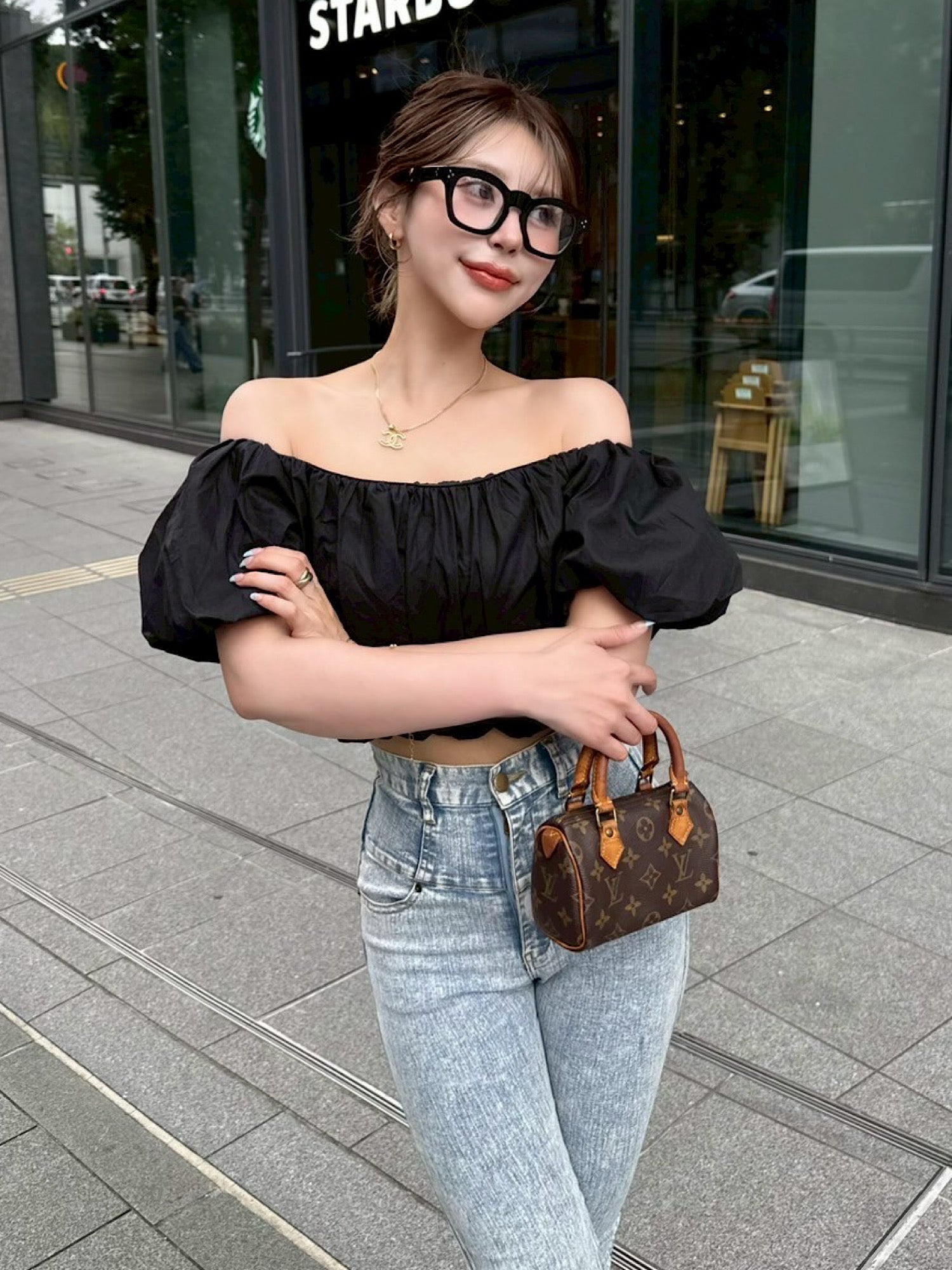 High waist skinny denim
