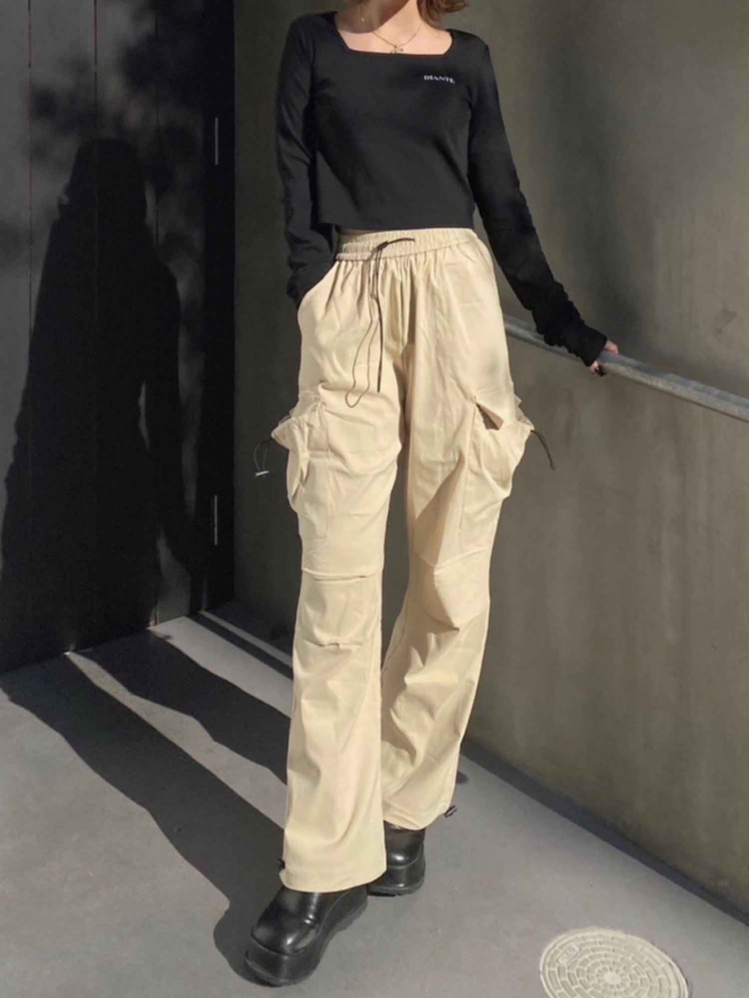 Drawstring cargo pants