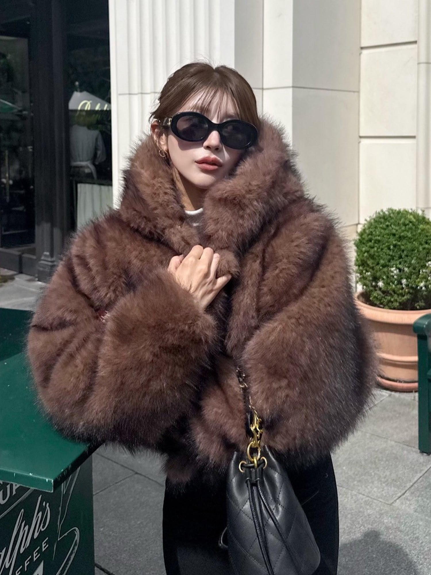 【予約】Premium eco fur hoodie coat(11月中旬〜下旬発送予定)
