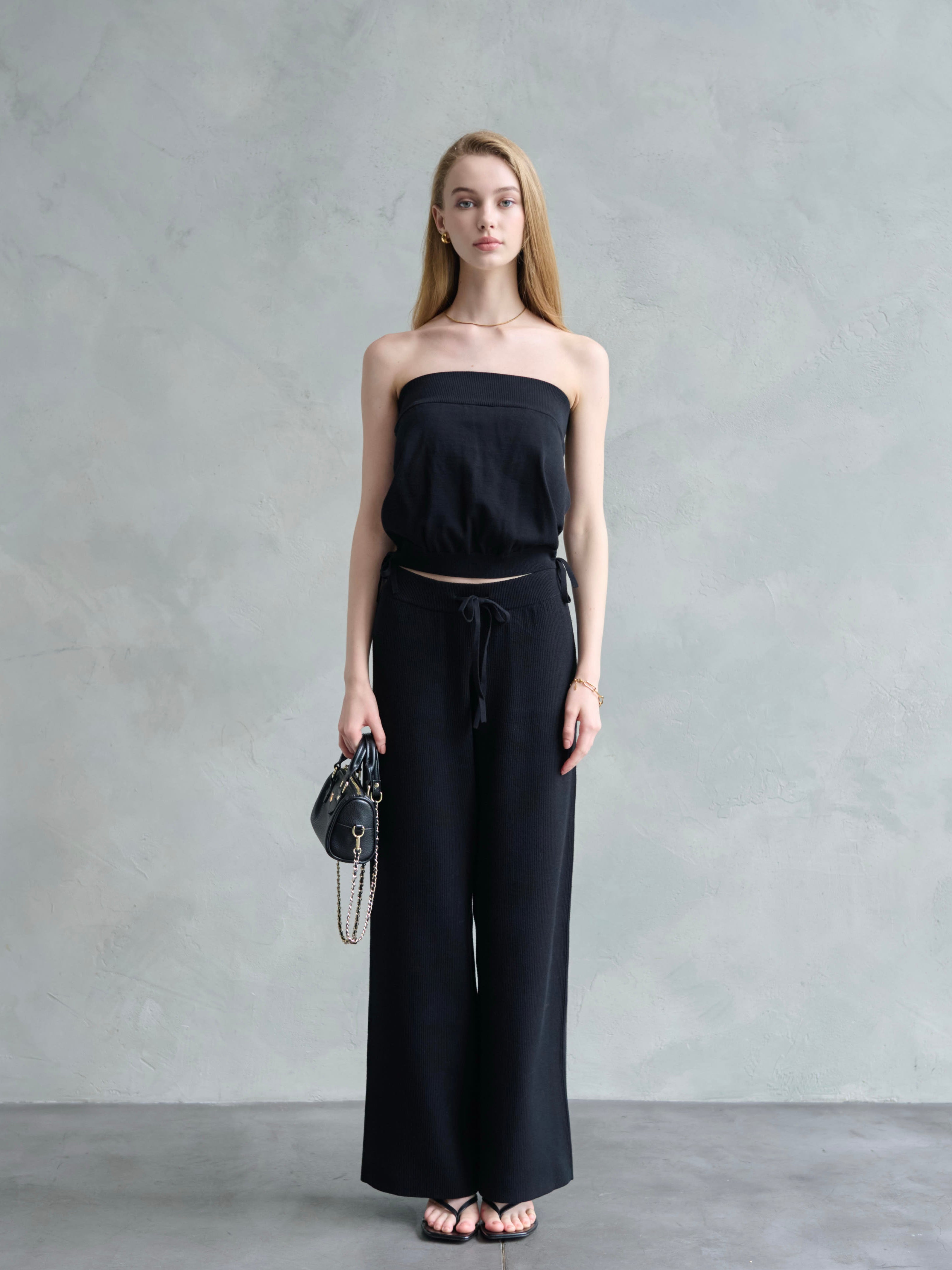 【予約】Bulky knit loose pants(SETUP着用可)(8月上旬発送予定)