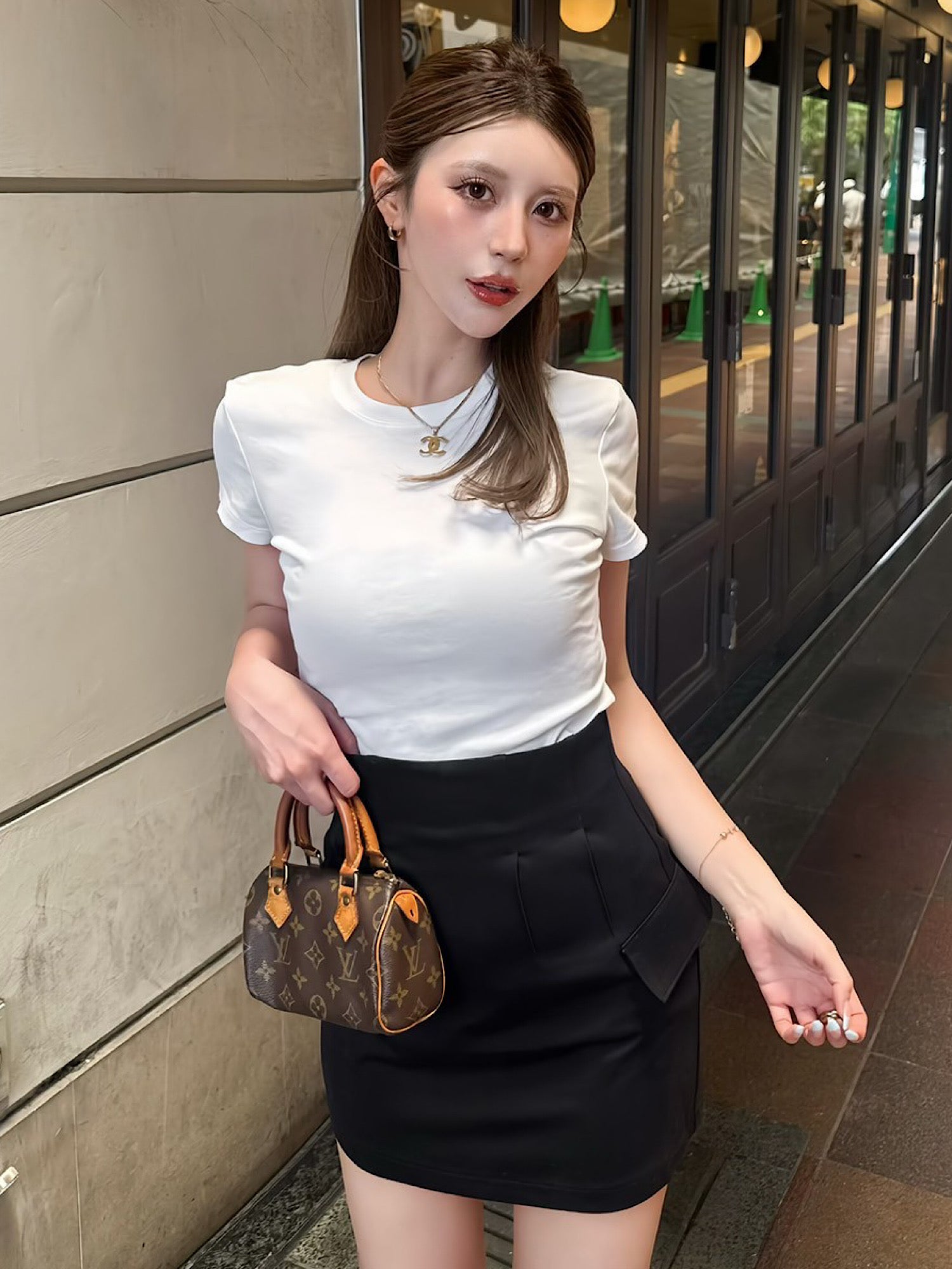 Ponch high waist mini skirt