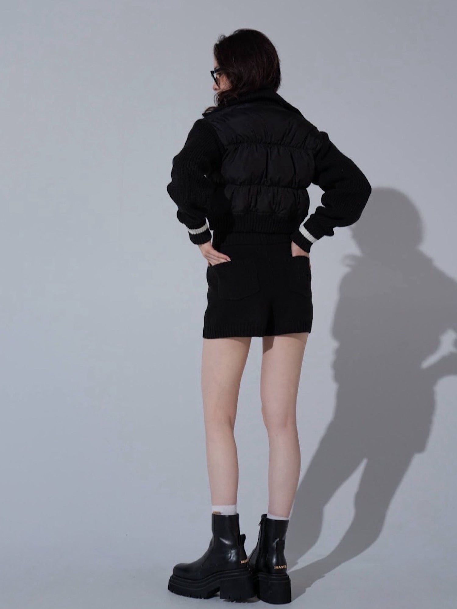 【予約】Square toe middle boots(10月下旬〜11月上旬発送予定)