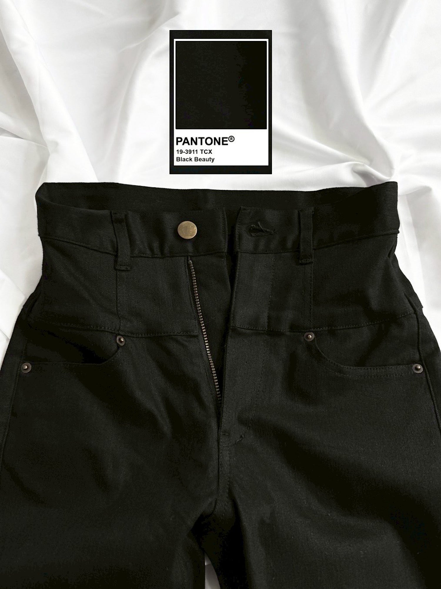 High waist skinny denim