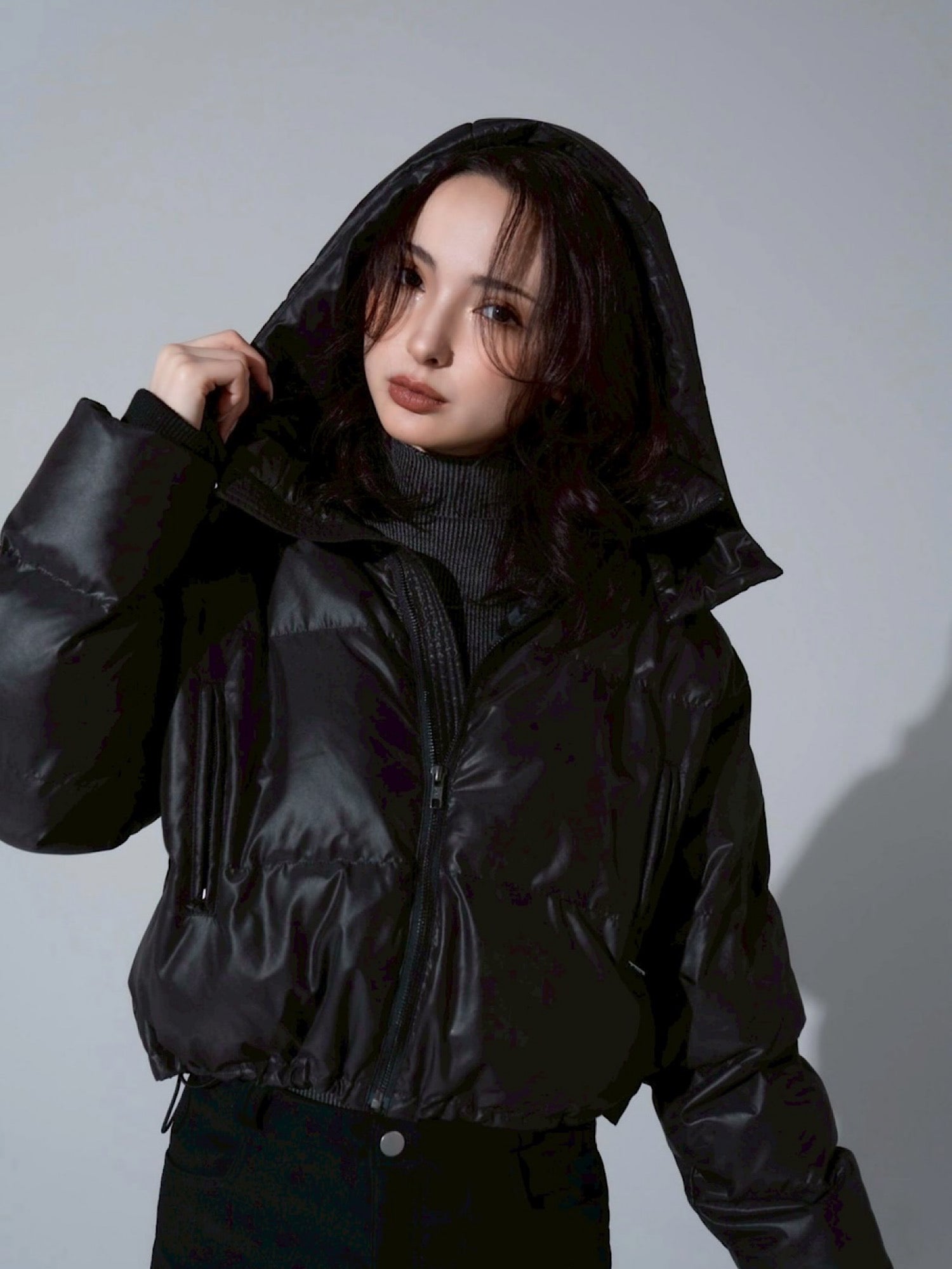 Luster hoodie eco down jacket