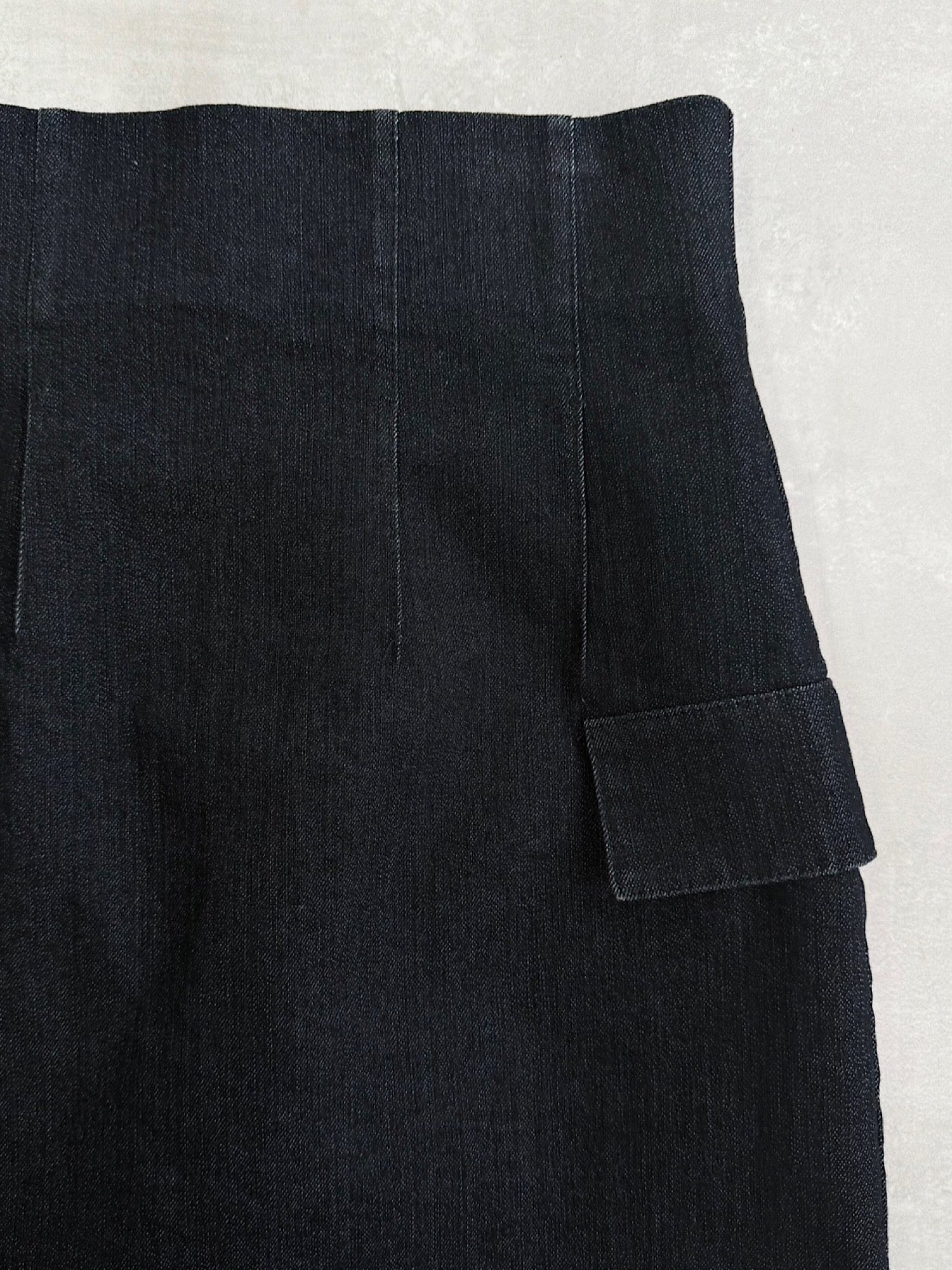 Denim high waist mini skirt
