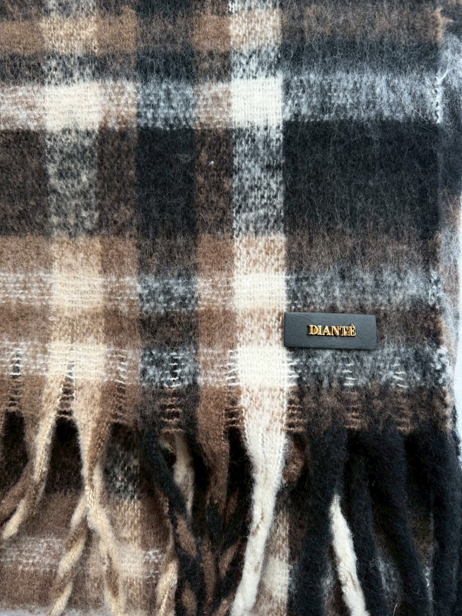 【予約】Multi check fringe stall/muffler(12月中旬〜下旬発送予定)