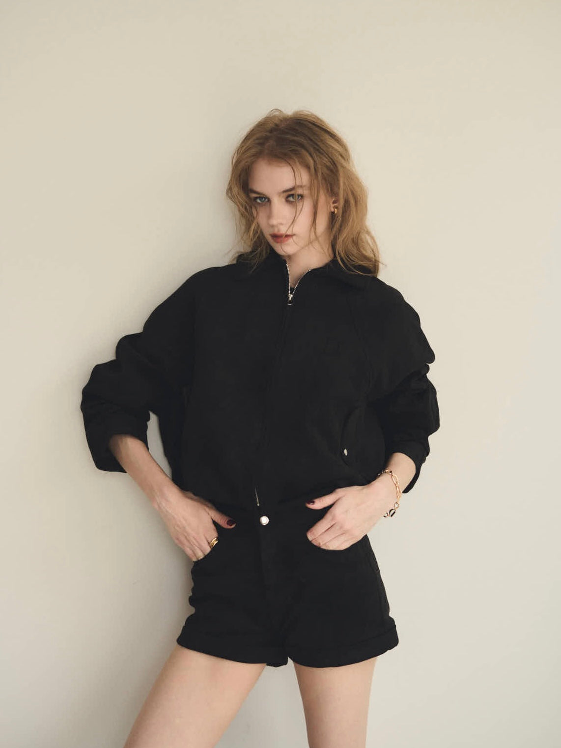 Eco suede raglan sleeves blouson(SETUP着用可)