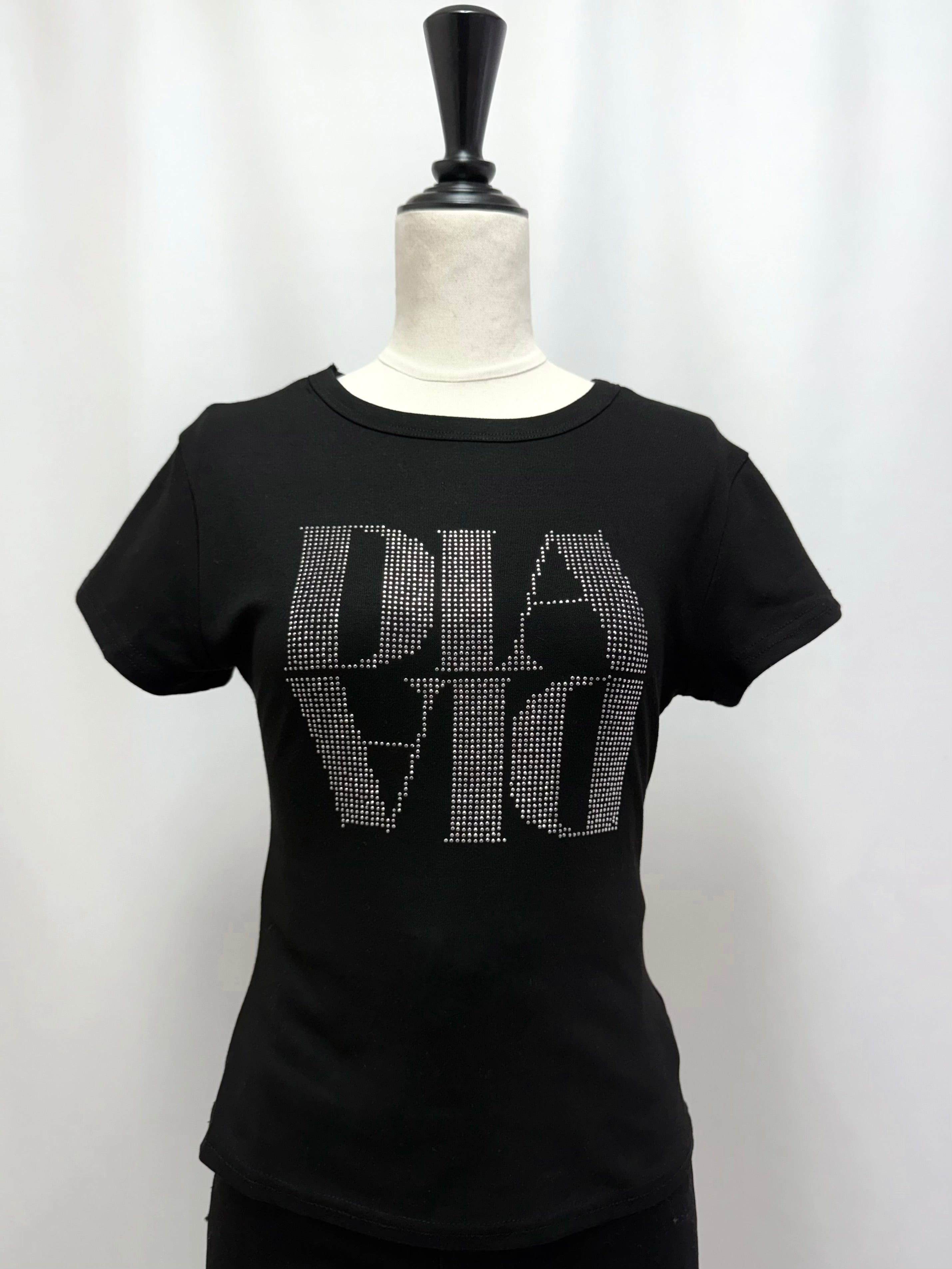 Rhinestone message mini Tee