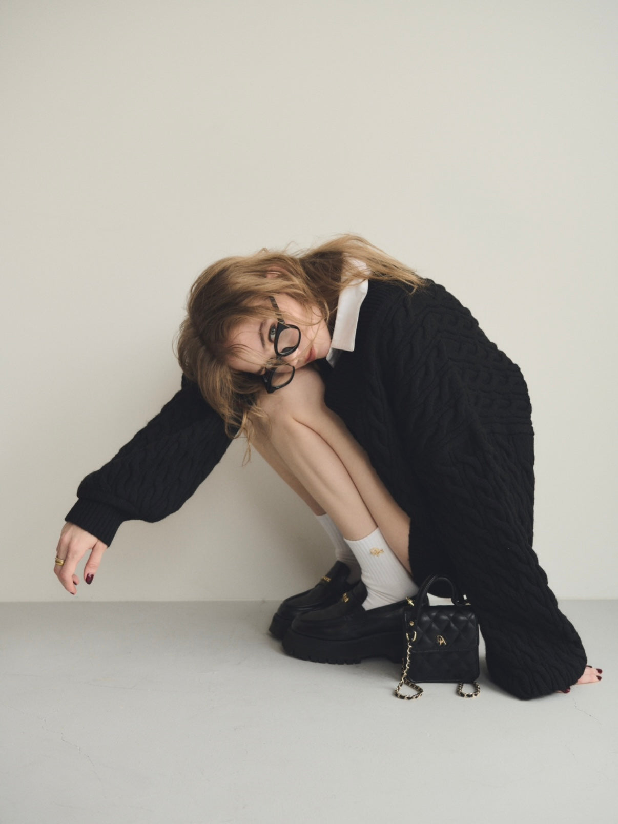 【予約】Bulky cable knit cardigan(SETUP着用可)(9月下旬発送予定)