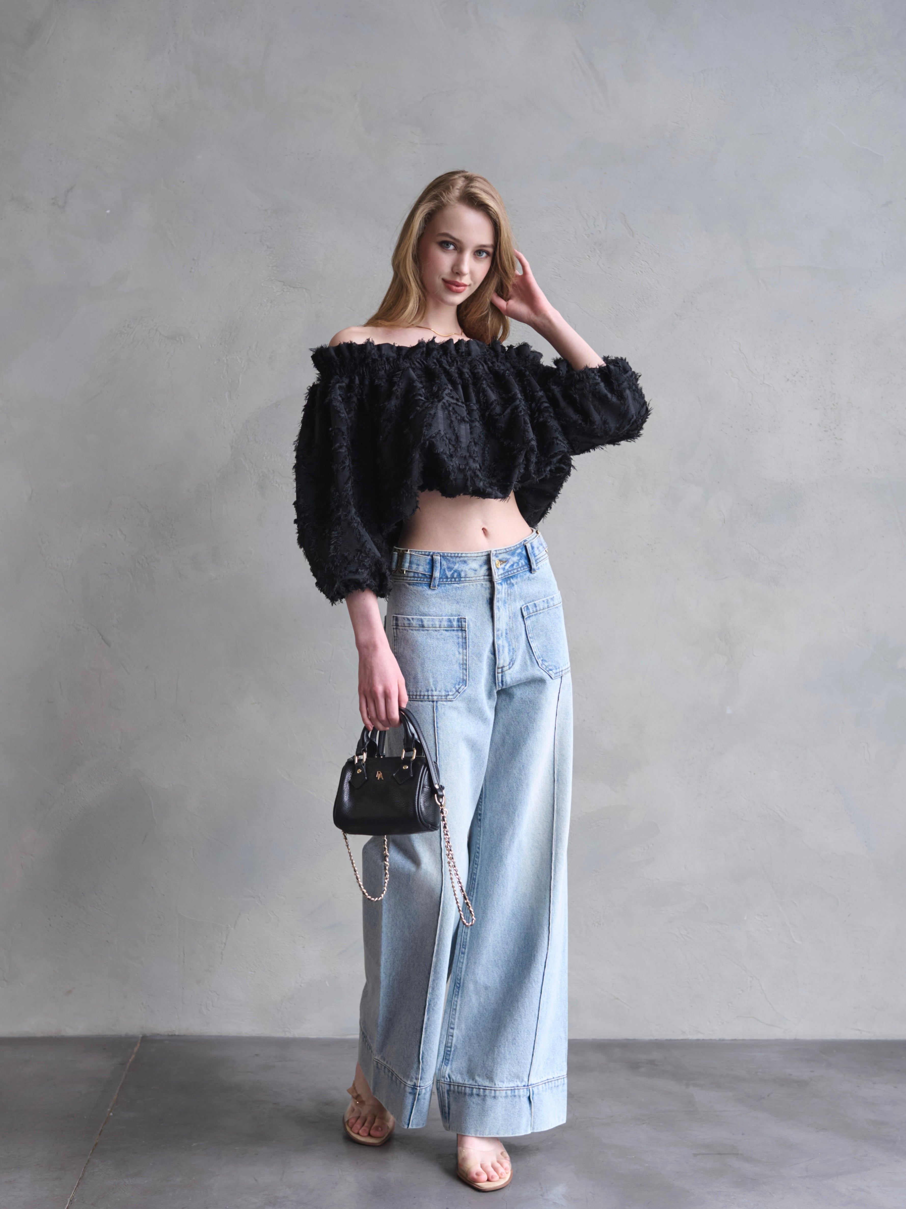 Geometric off-shoulder blouse | DIANTÉ (ディアンテ)公式通販サイト