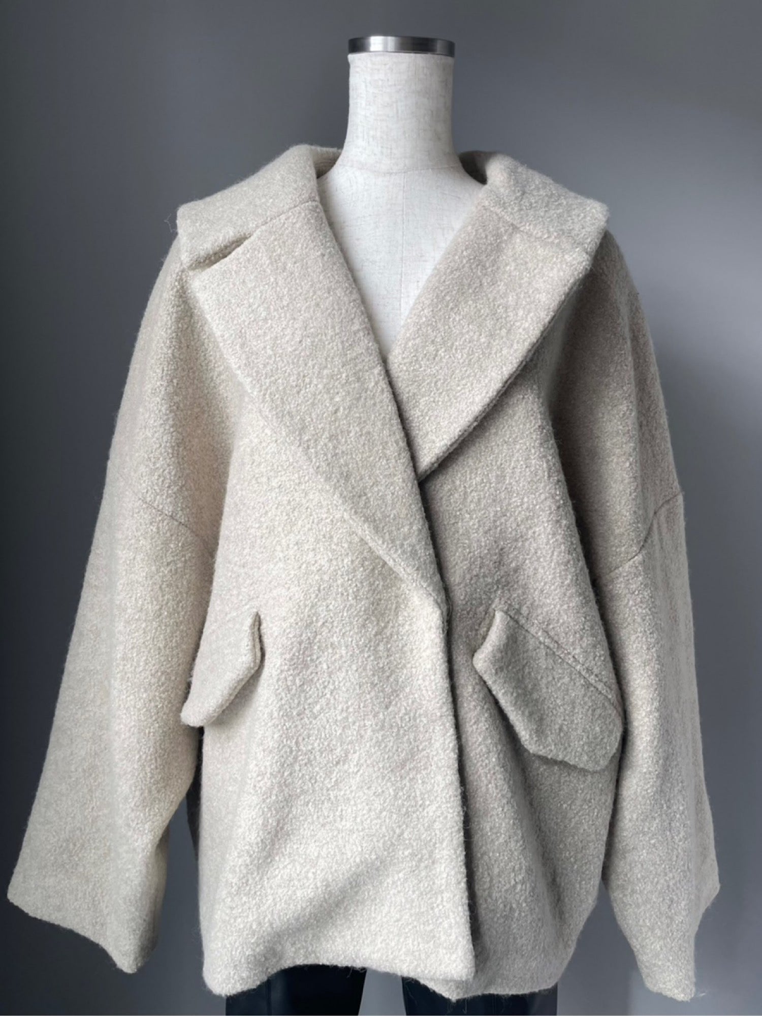 Wool brend bouclé middle jacket