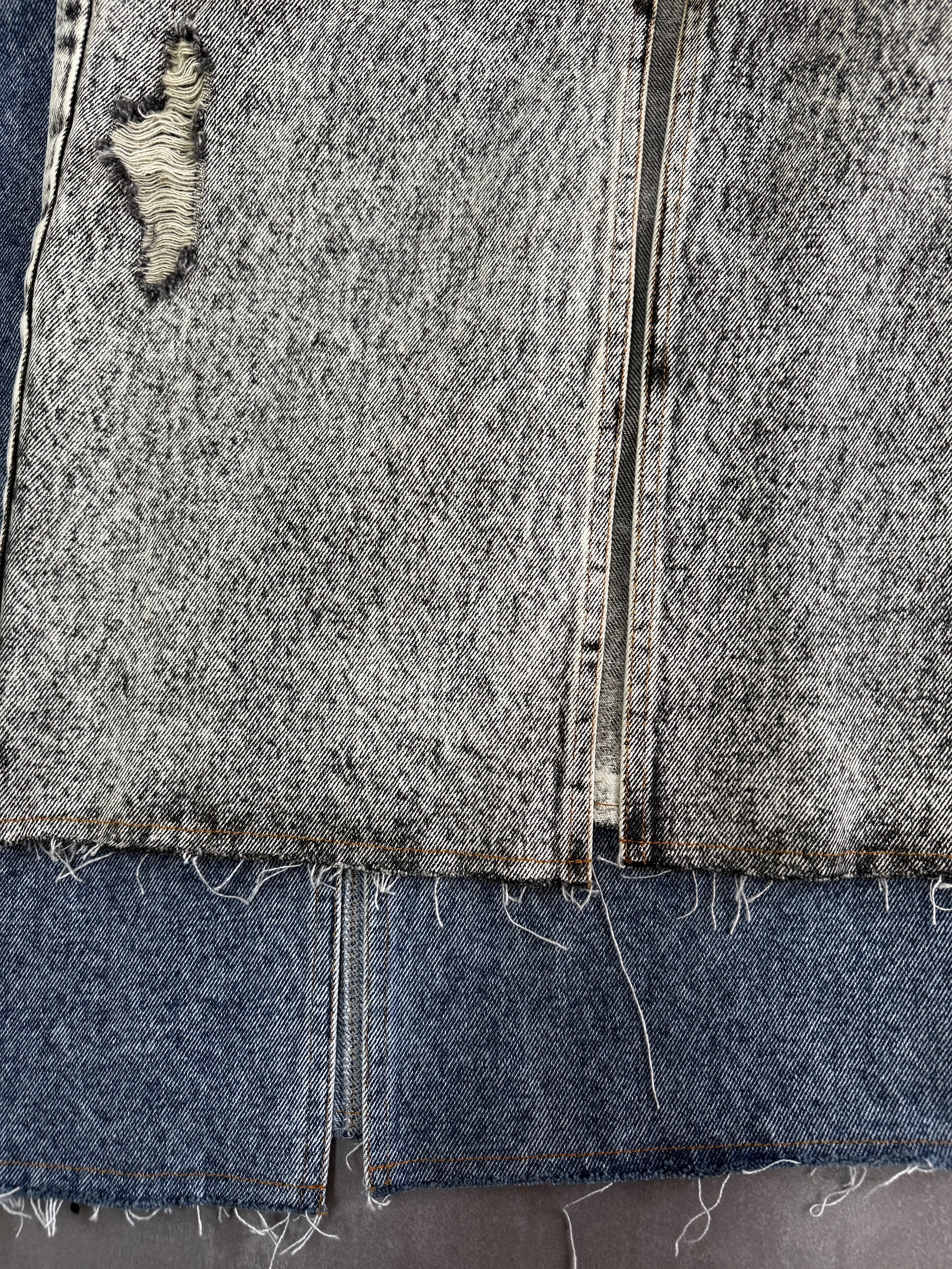 Front slit damage long skirt