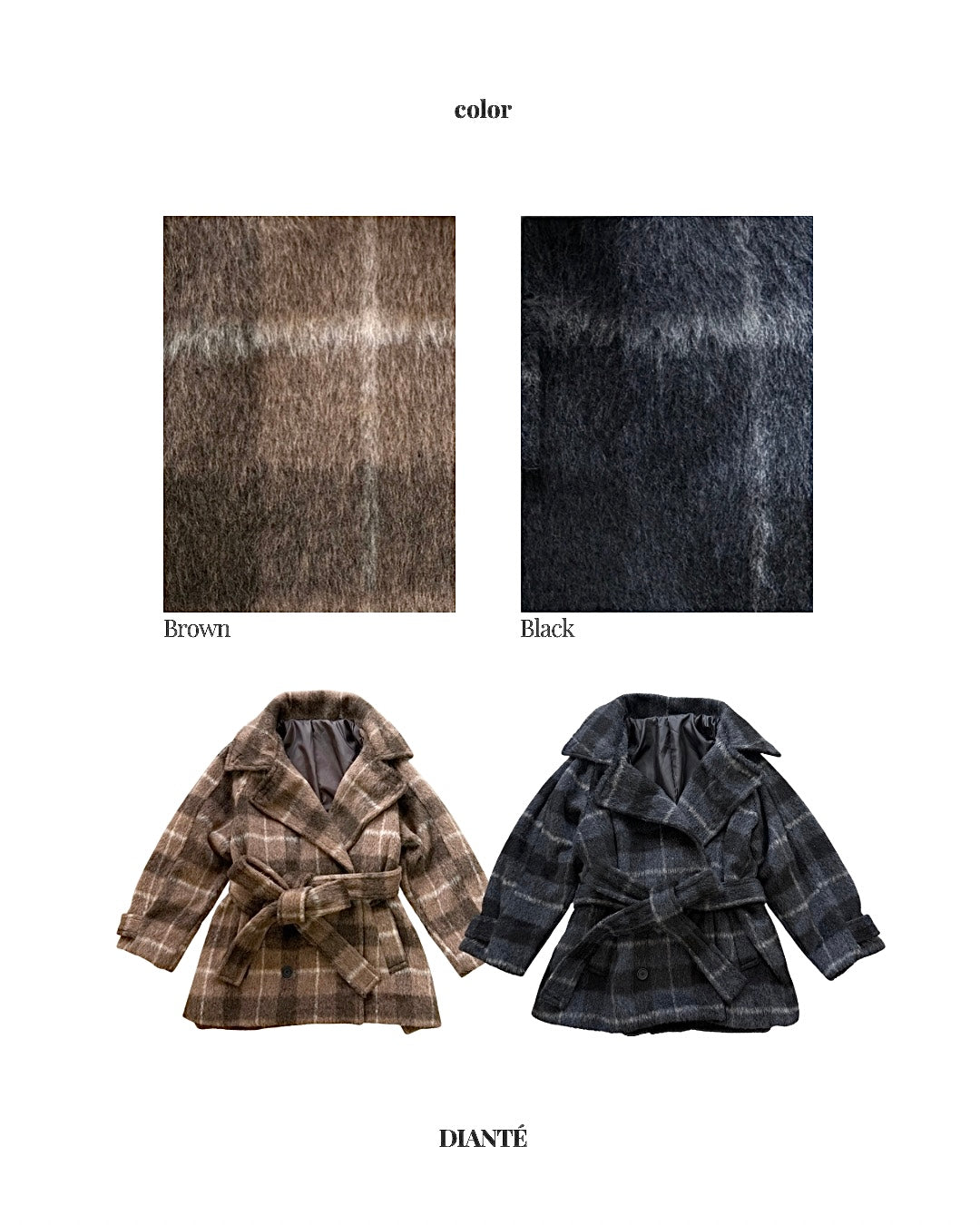 【予約】Shaggy check loose double jacket(SETUP着用可)(BEG 11月上旬発送予定)