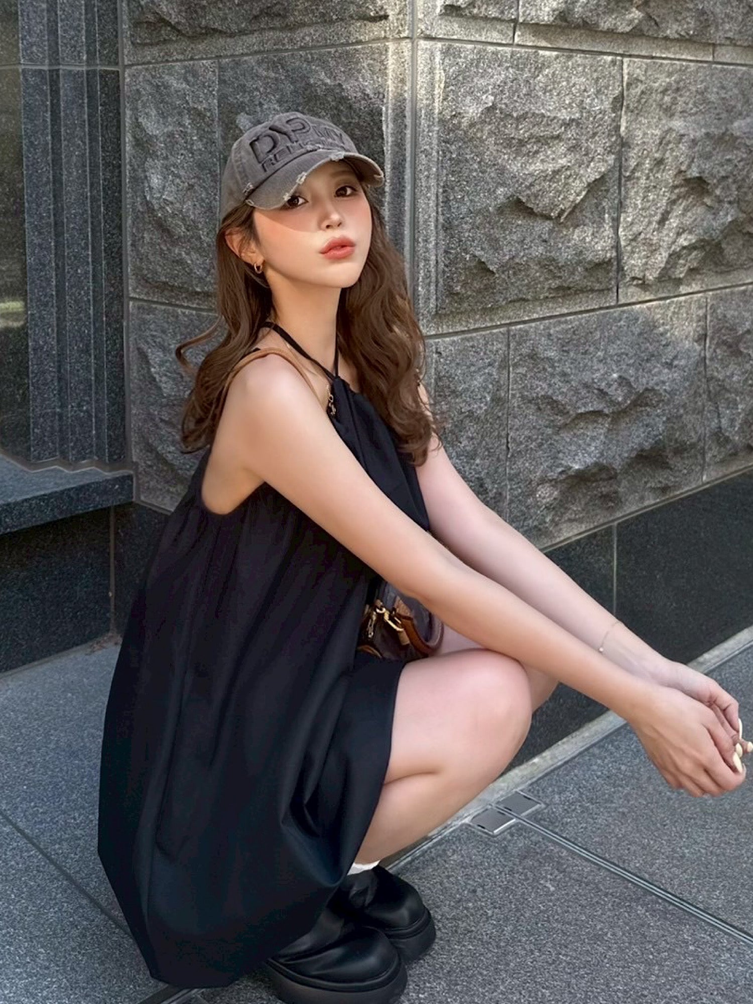 Balloon cami mini dress