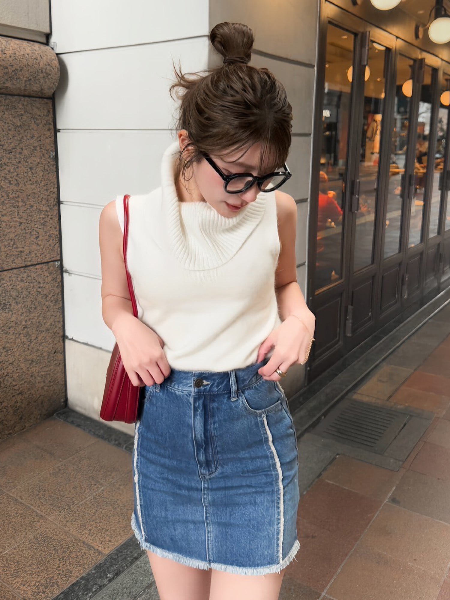 スカート DIANTE FRINGE DENIM MINI SKIRT Fringe denim mini skirt | DIANTÉ (ディアンテ)公式通販サイト