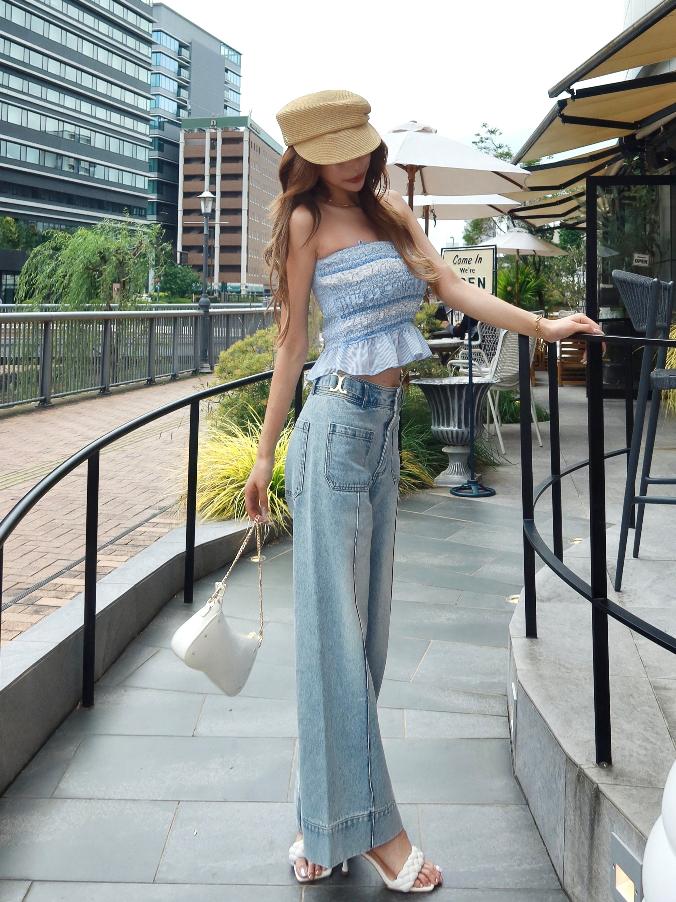 【予約】Waist design loose denim(8月上旬発予定）