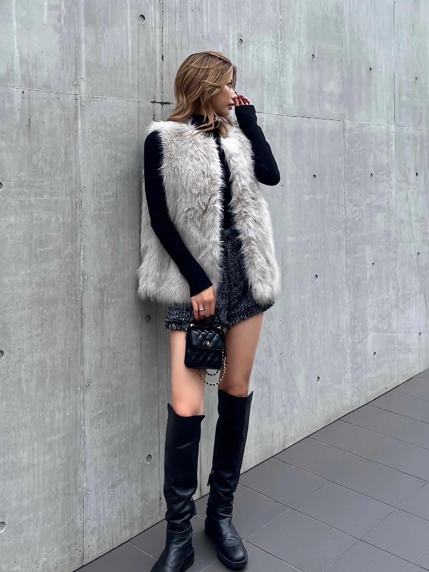 【予約】Premium eco fur vest(11月下旬〜12月上旬発送予定)