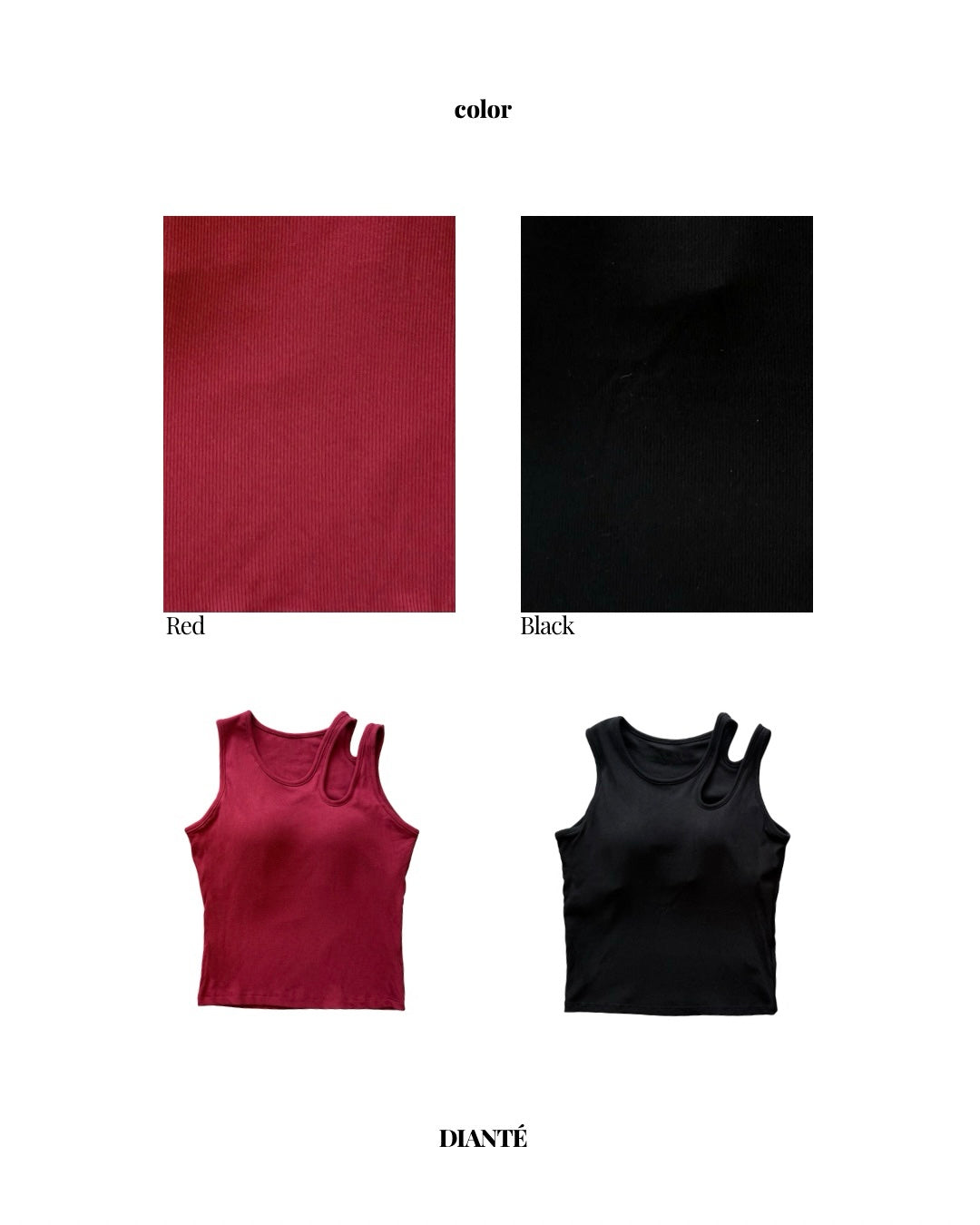 Asymmetry neck tank top | DIANTÉ (ディアンテ)公式通販サイト