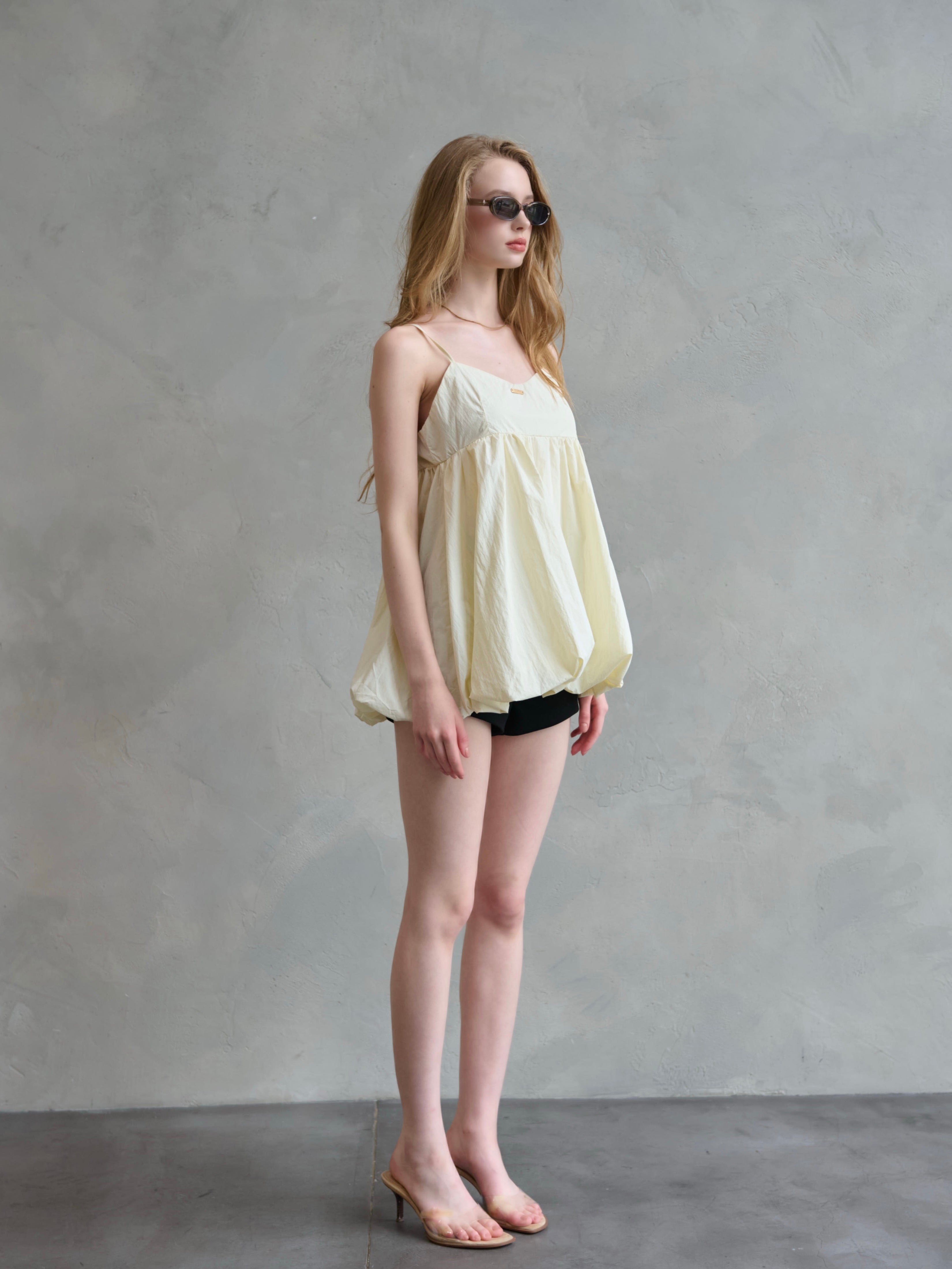 Balloon camisole mini dress