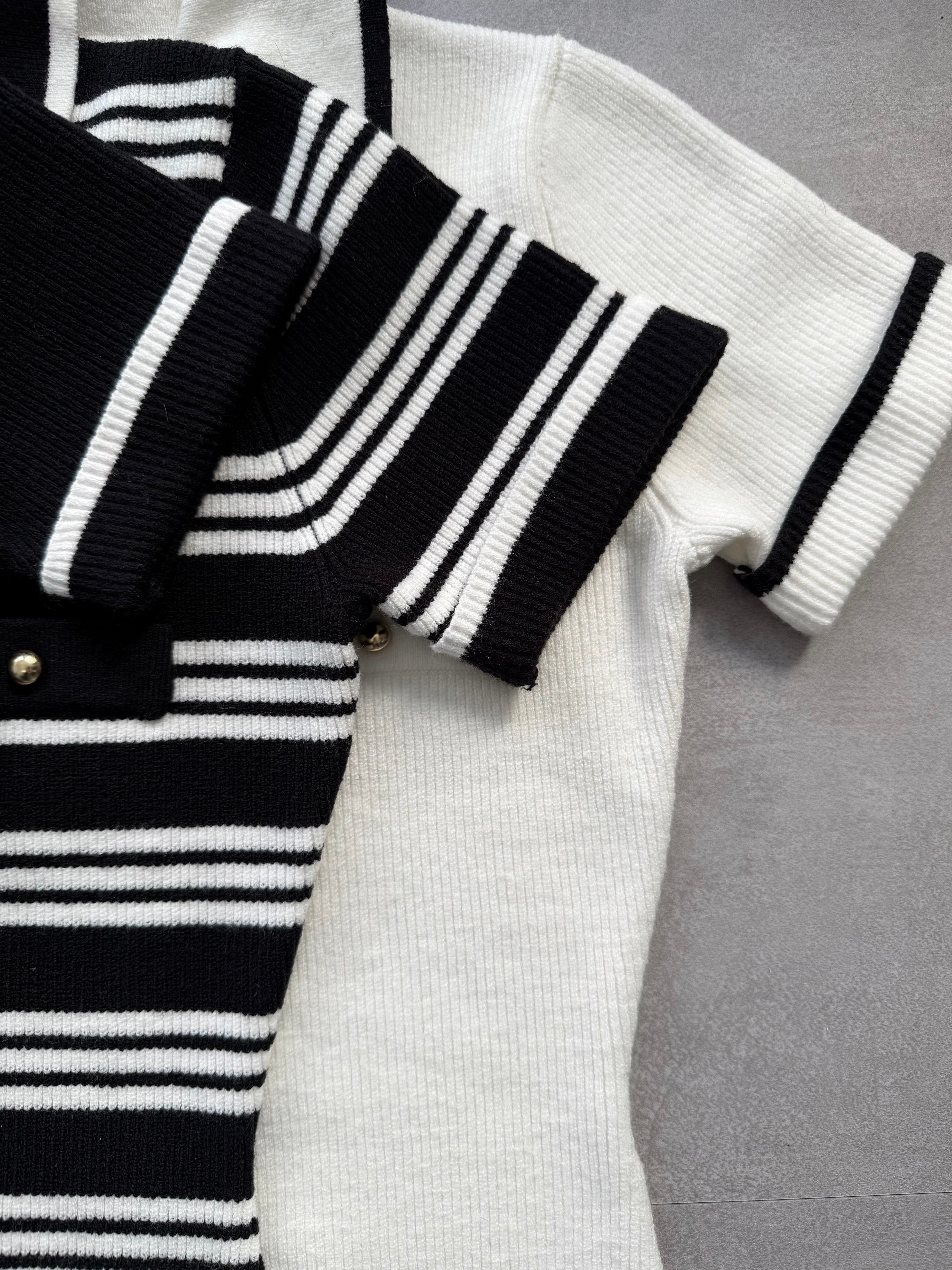 【予約】Big collar half sleeve rib knit(6月下旬発送予定)