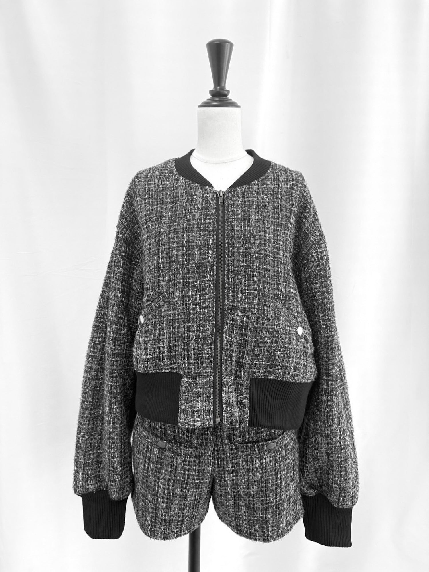 ジャケット・アウター French Sleeve Tweed Blouson French Sleeve Tweed Blouson – L'AUBE BLANC