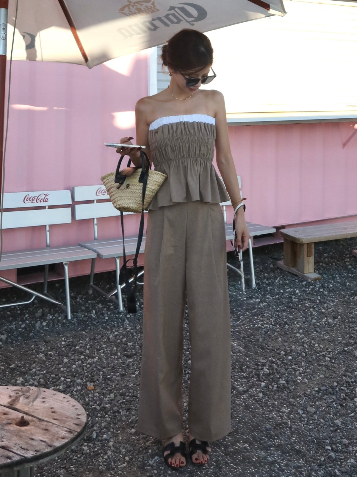 【予約】Layered front tuck pants(SETUP着用可)(9月下旬発送予定)