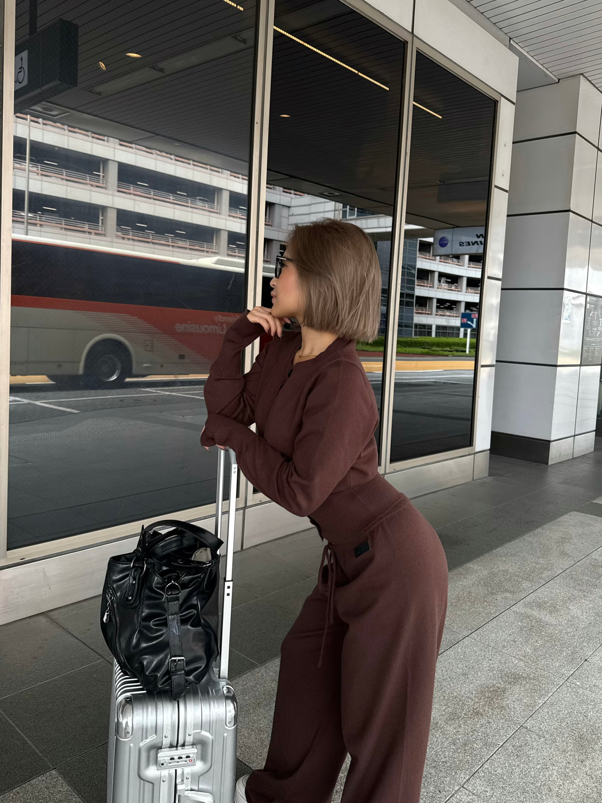 【予約】Cotton knit cardigan✕pants SET UP(11月上旬発送予定)